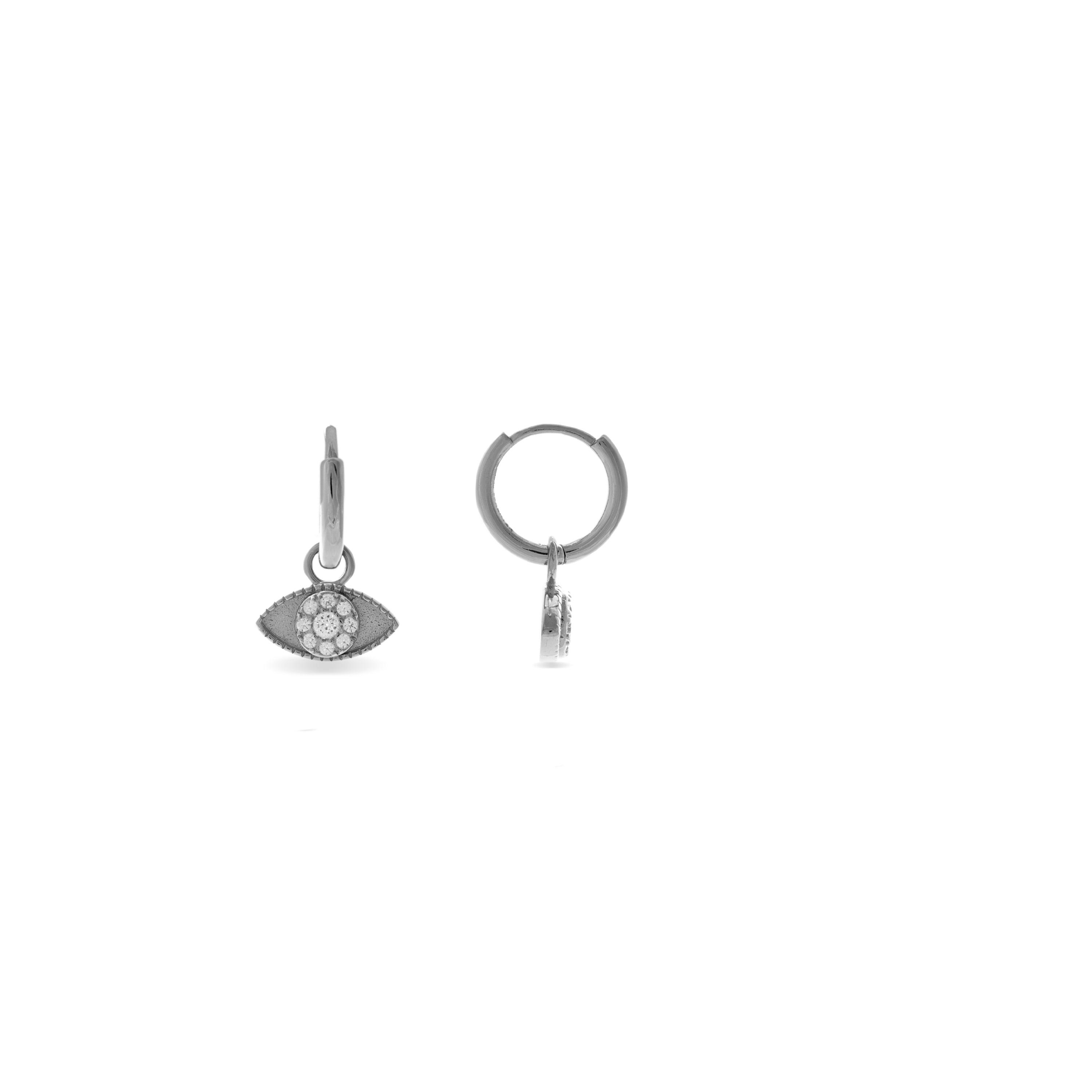 925 Sterling Silver Earrings with Rhodium-Plated Brilliant Zirconia - Norie
