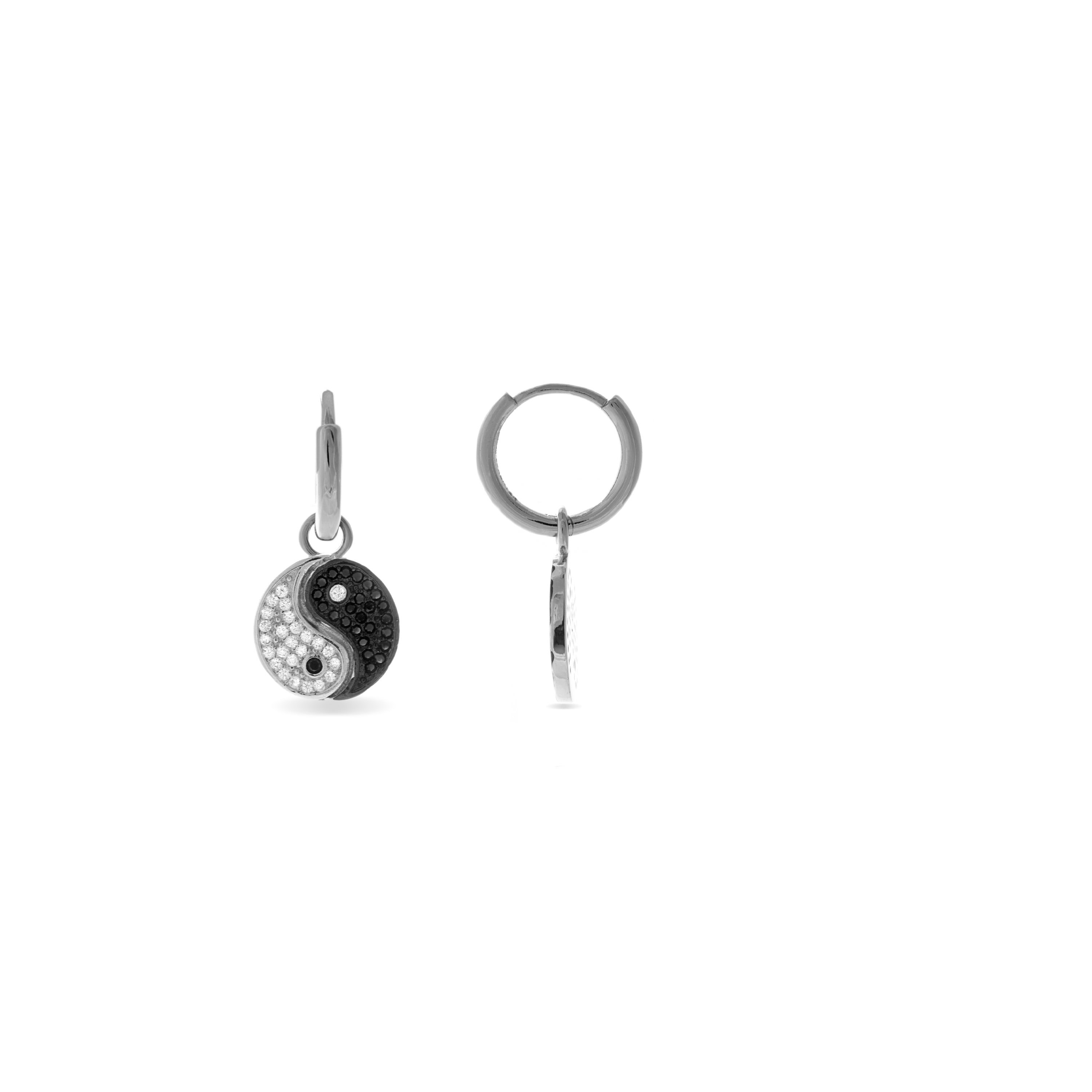 925 Sterling Silver Earrings with Rhodium-Plated Brilliant Zirconia - Arbeth