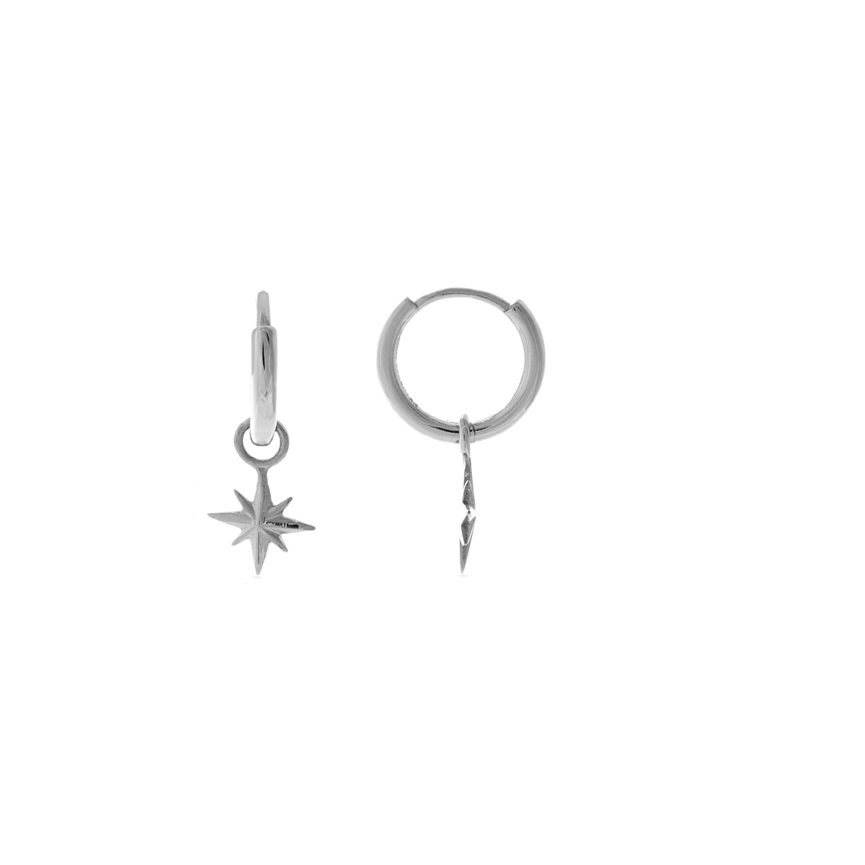 925 Sterling Silver Earrings with Rhodium Finish - Guhar