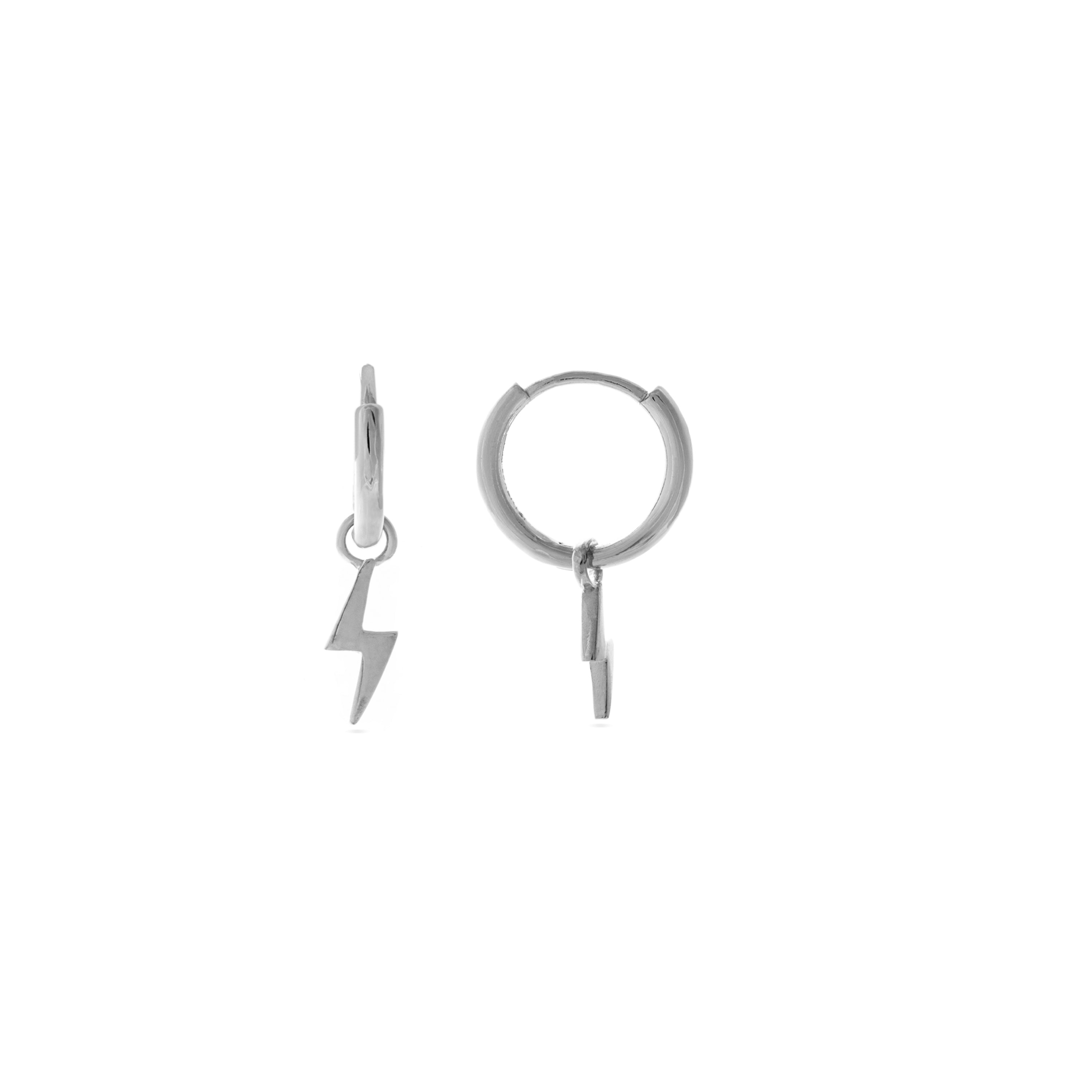 925 Sterling Silver Earrings with Rhodium Finish - Kanssis