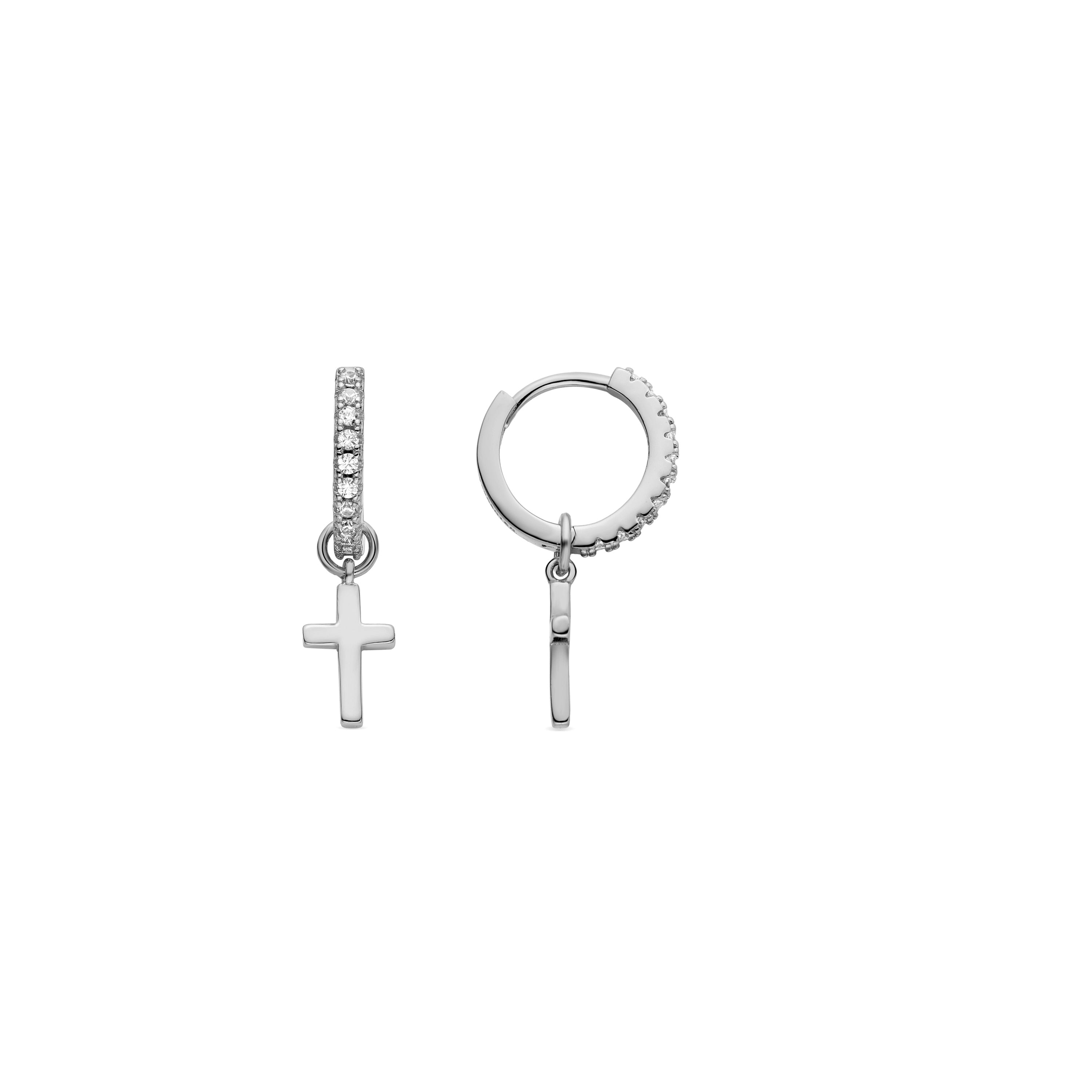 925 sterling silver earrings with brilliant zirconia finished in 18K yellow gold - Redri