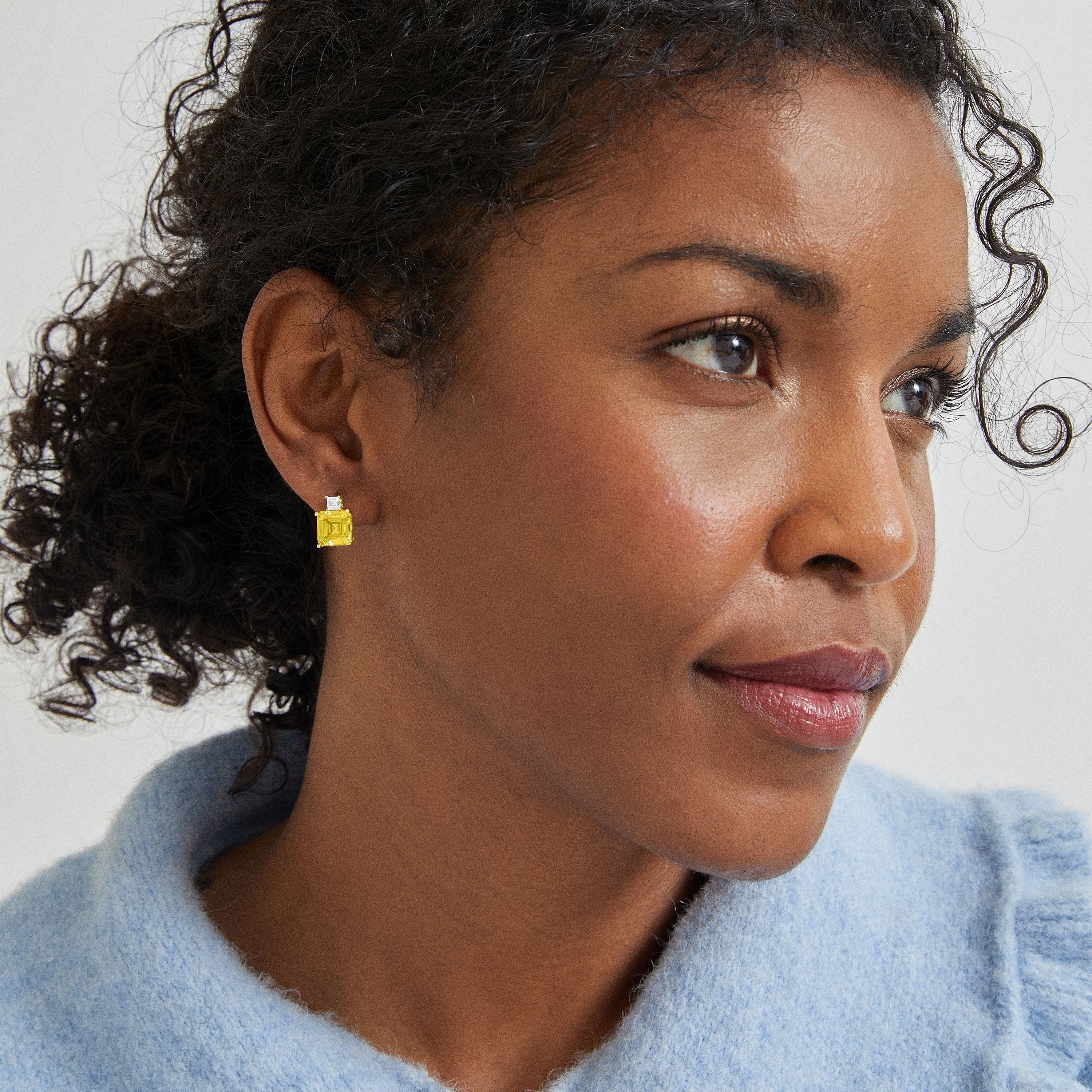 Pendientes de Plata de Ley 925 con Padparadscha acabados en oro amarillo 18K - Bashu