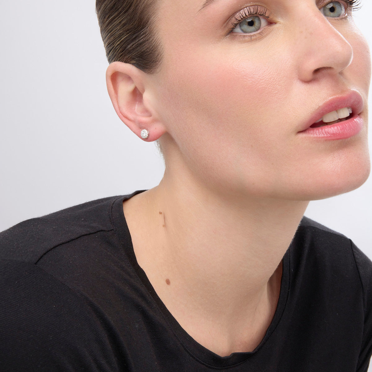 925 Sterling Silver Earrings with Rhodium-Plated Brilliant Zirconia - Thib