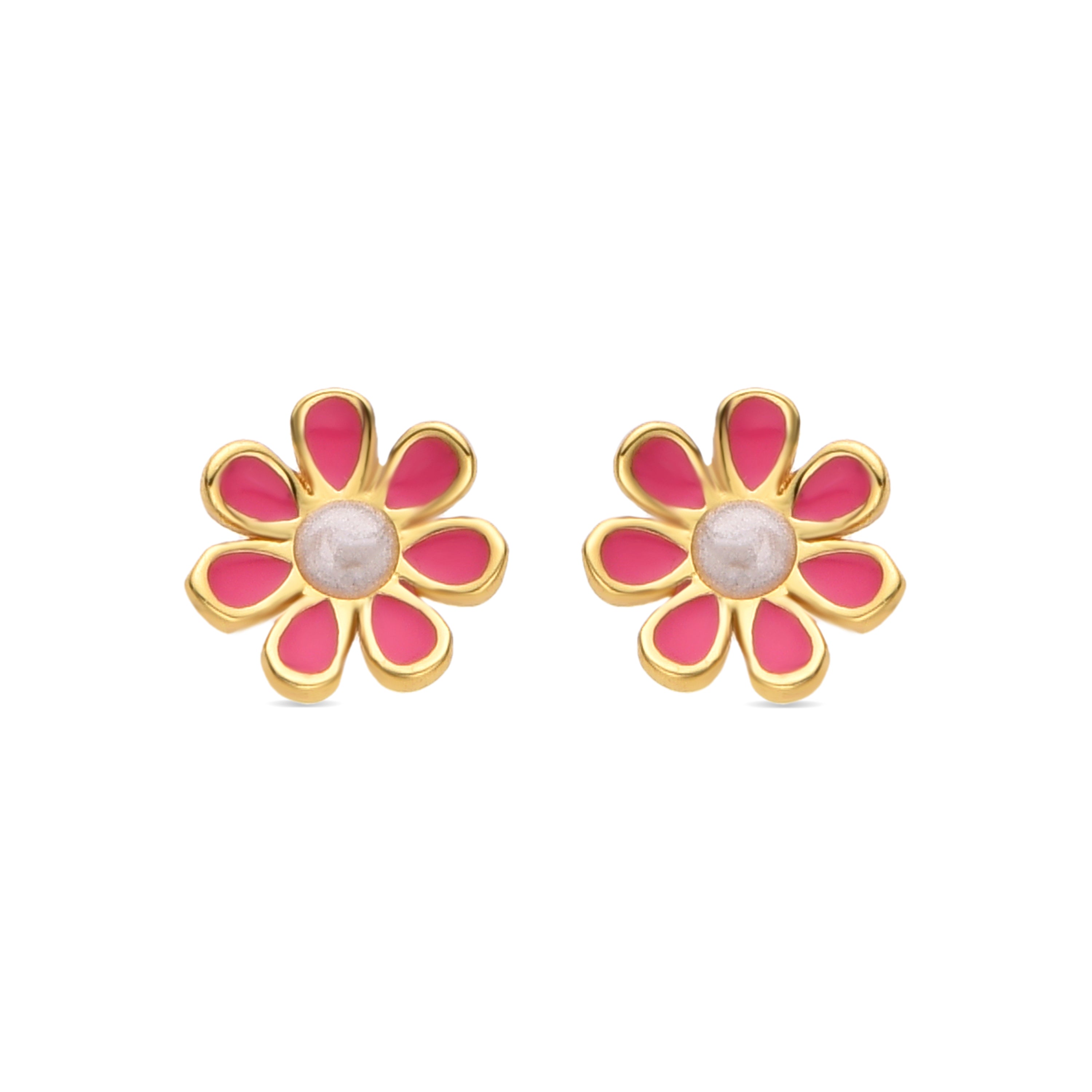 925 Sterling Silver Earrings with 18K Yellow Gold Finish - Kacel