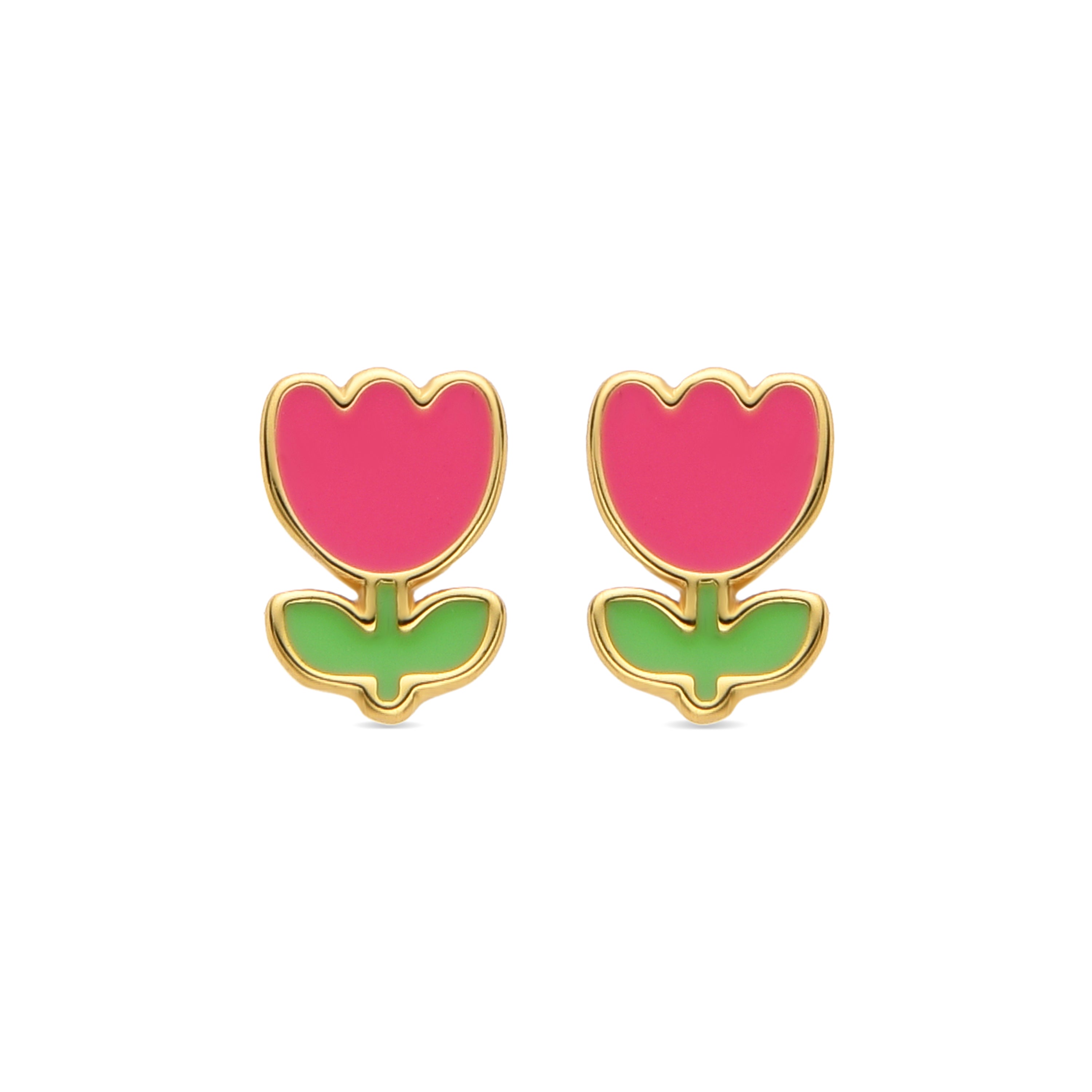 925 Sterling Silver Earrings with 18K Yellow Gold Finish - Liris