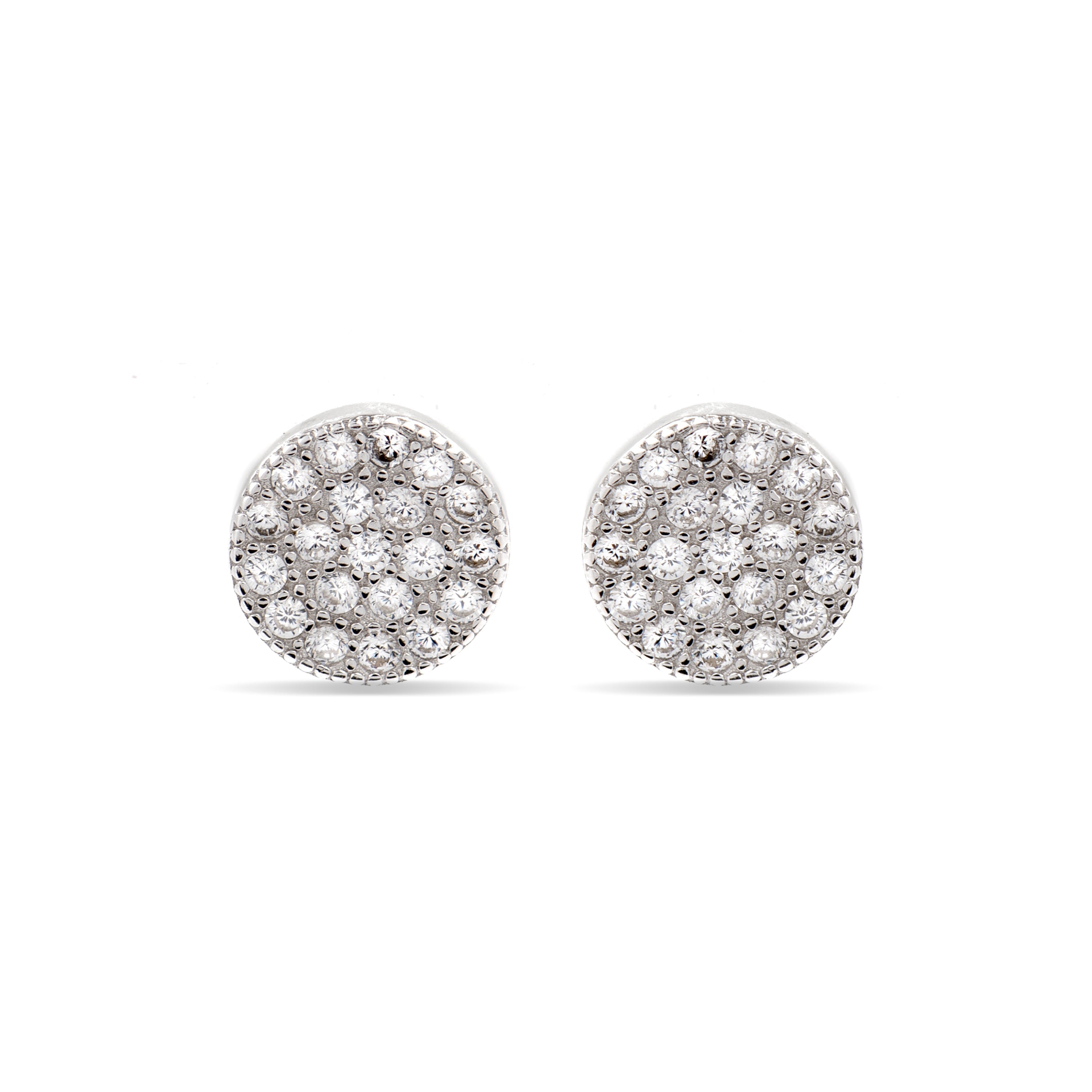 Pendientes de Plata de Ley 925 con Circonita Brillante acabados en rodio - Zasa