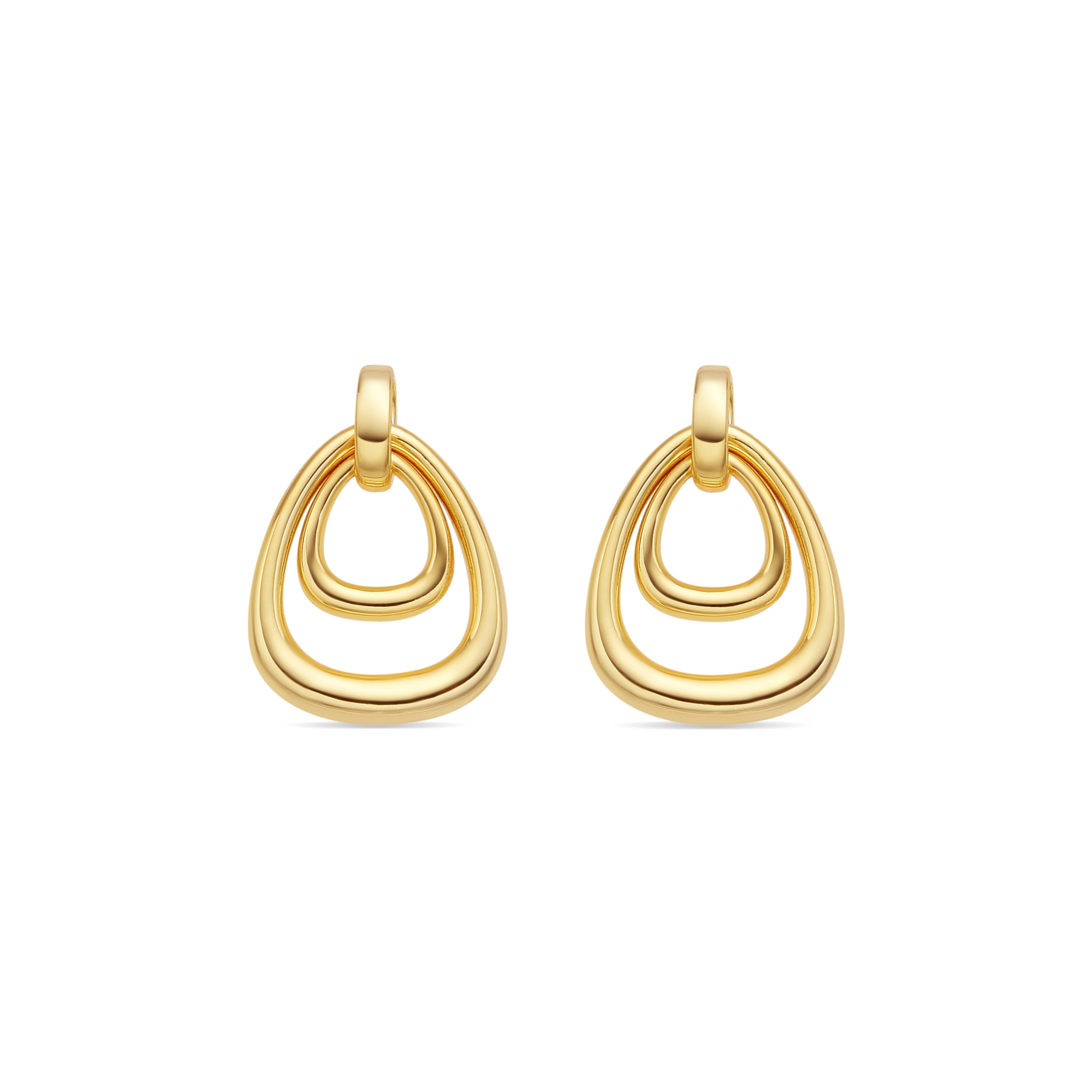 925 Sterling Silver Earrings with 18k Yellow Gold Finish - Almiol