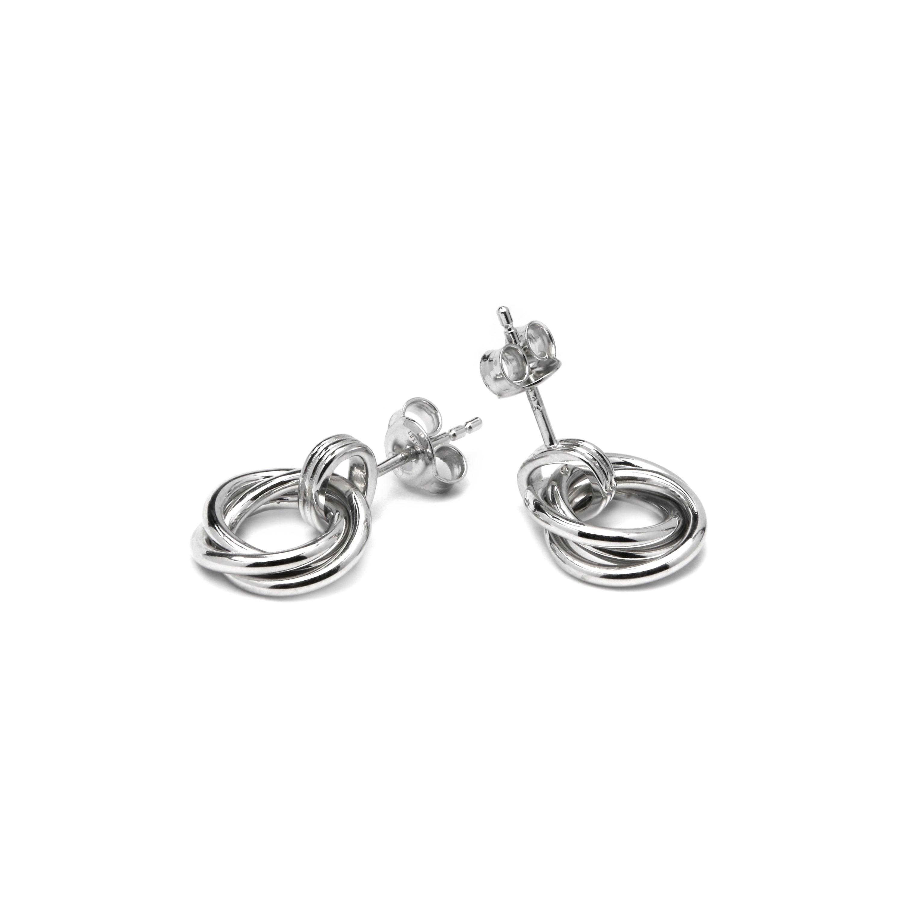 Pendientes de Plata de Ley 925 y Circonita Brillante acabado rodio - Imad