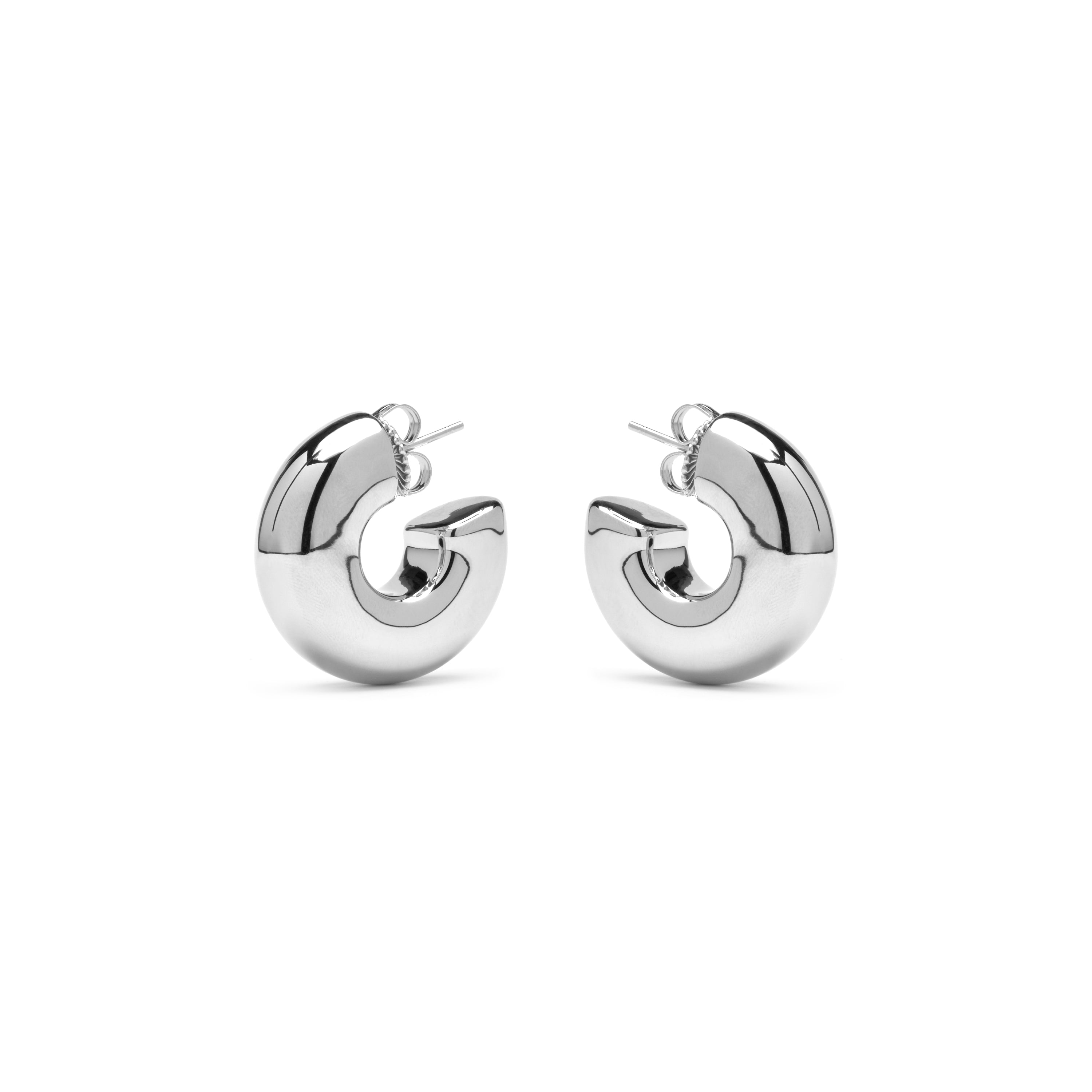 925 Sterling Silver Earrings with Rhodium Finish - Fike
