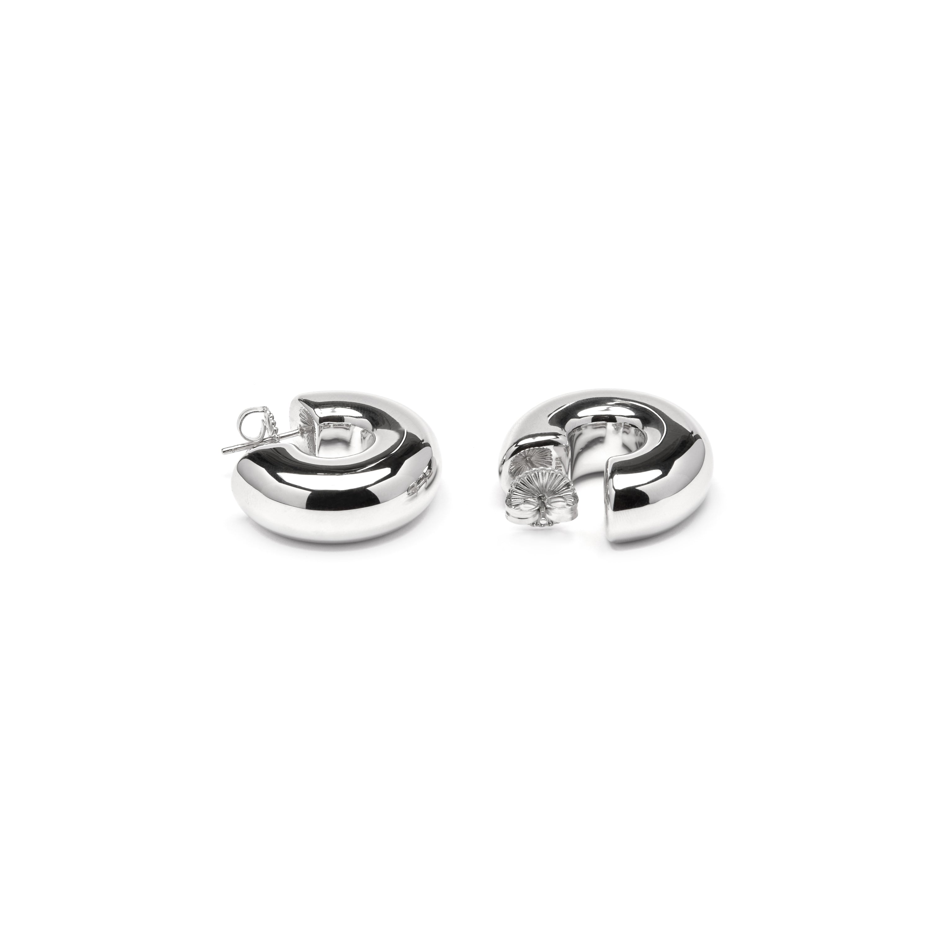 925 Sterling Silver Earrings with Rhodium Finish - Fike