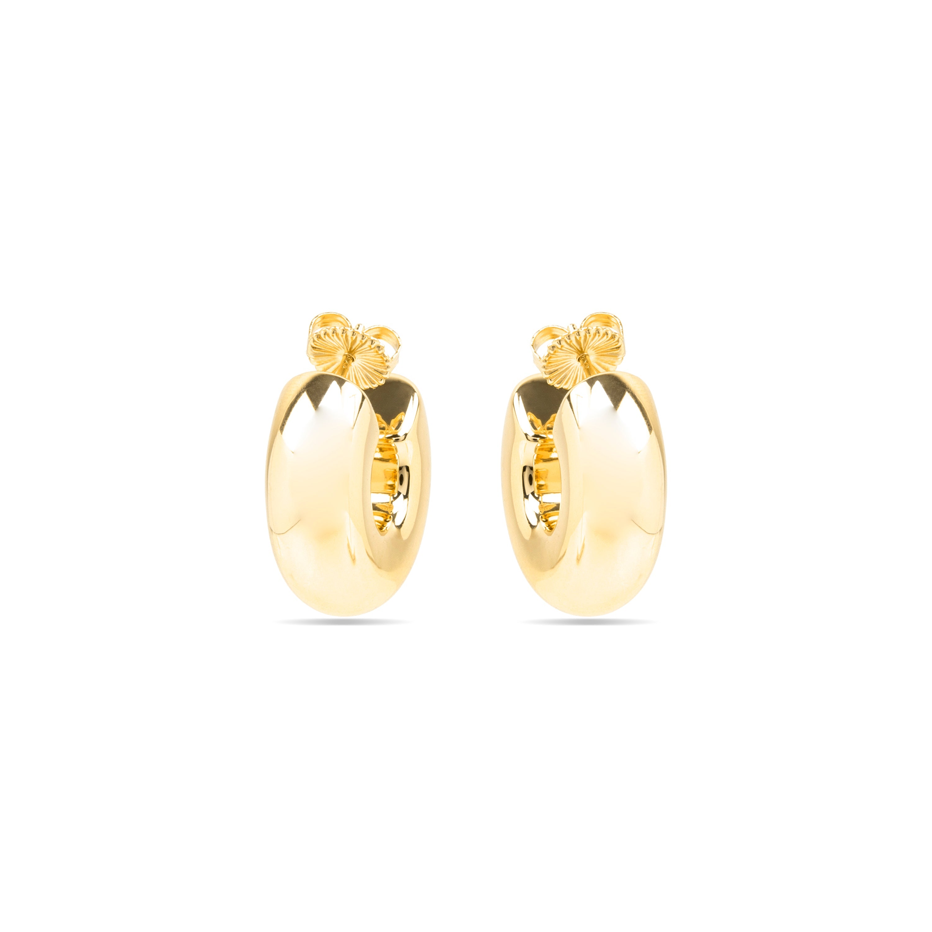 925 Sterling Silver and 18k Yellow Gold Finish Earrings - Fike