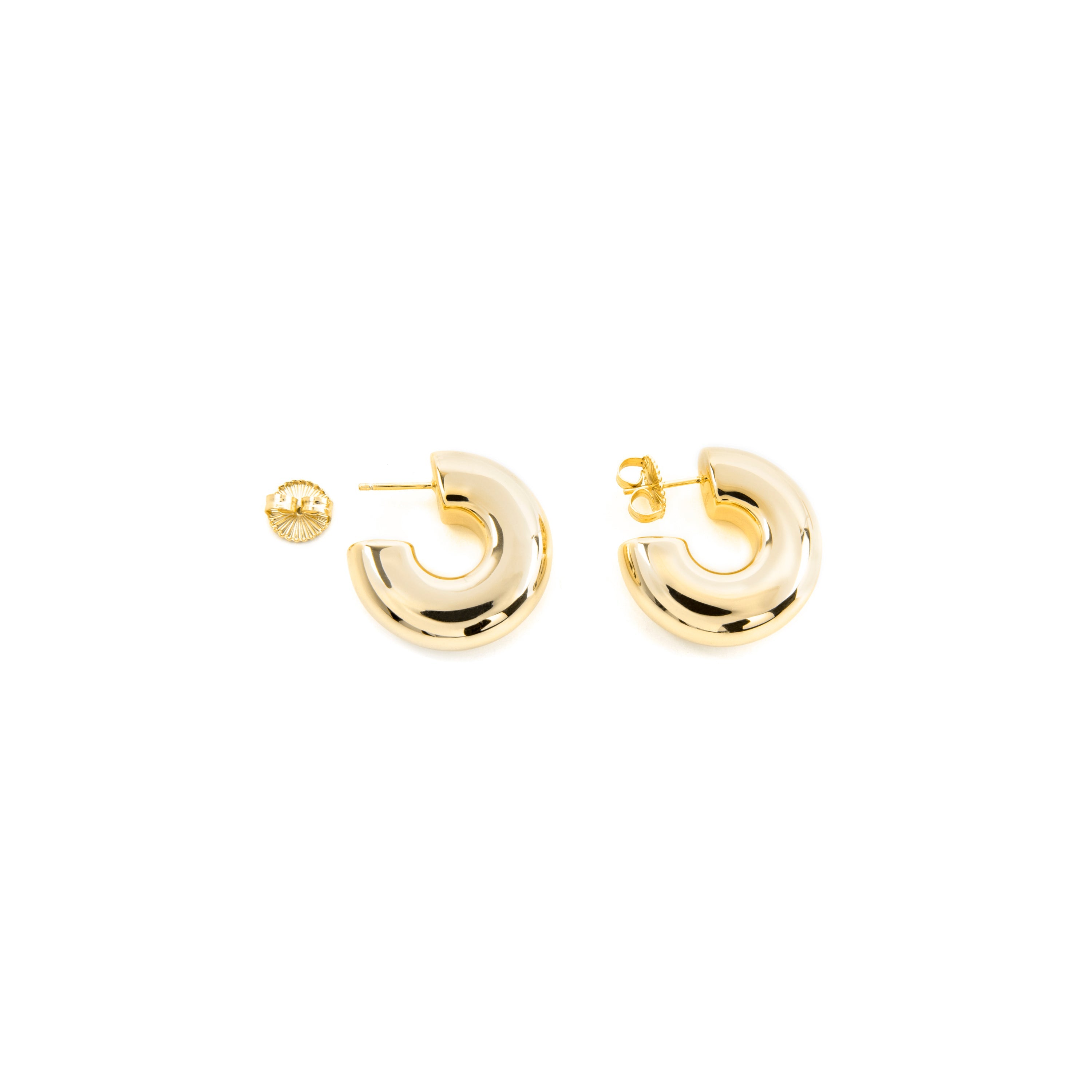 925 Sterling Silver and 18k Yellow Gold Finish Earrings - Fike