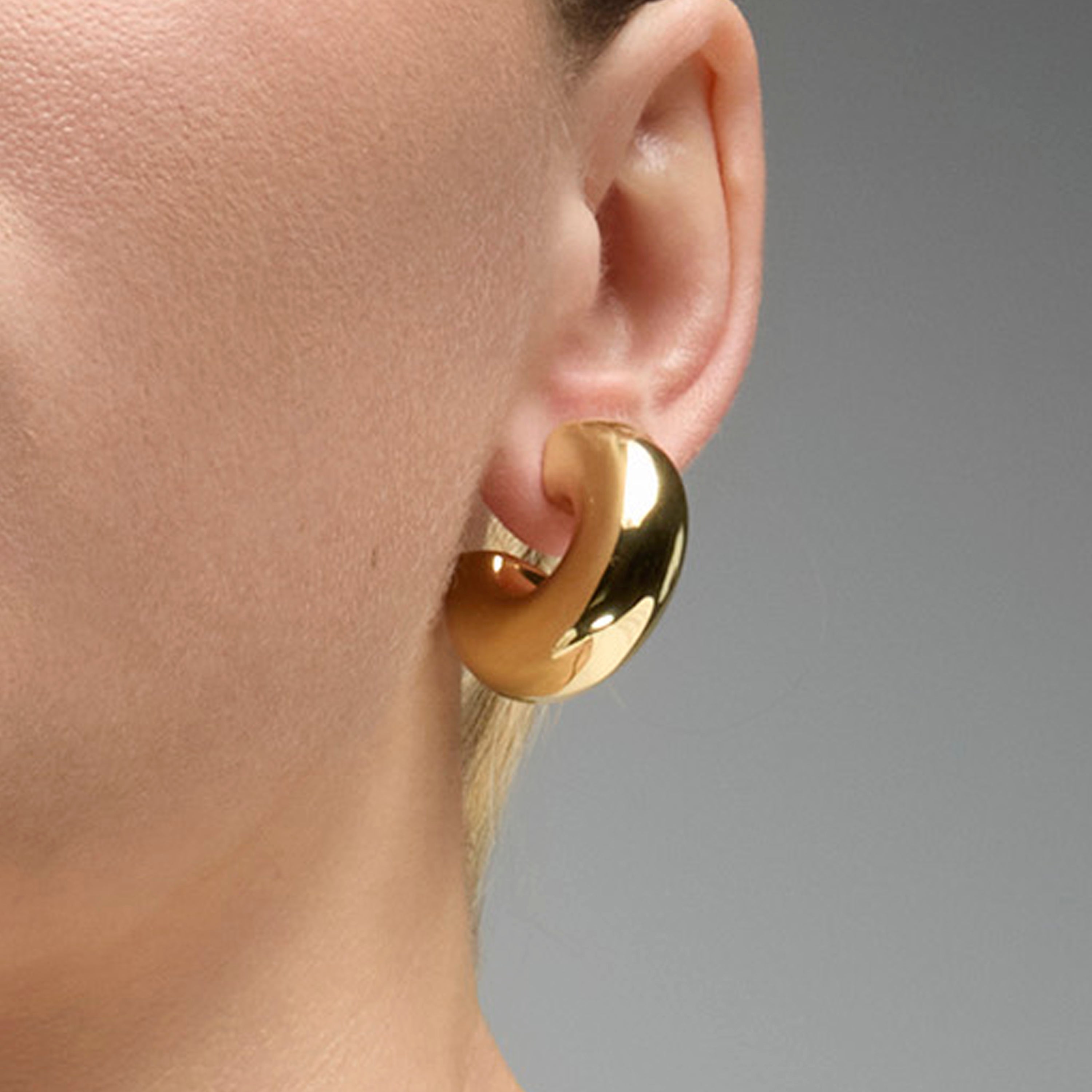 925 Sterling Silver and 18k Yellow Gold Finish Earrings - Fike