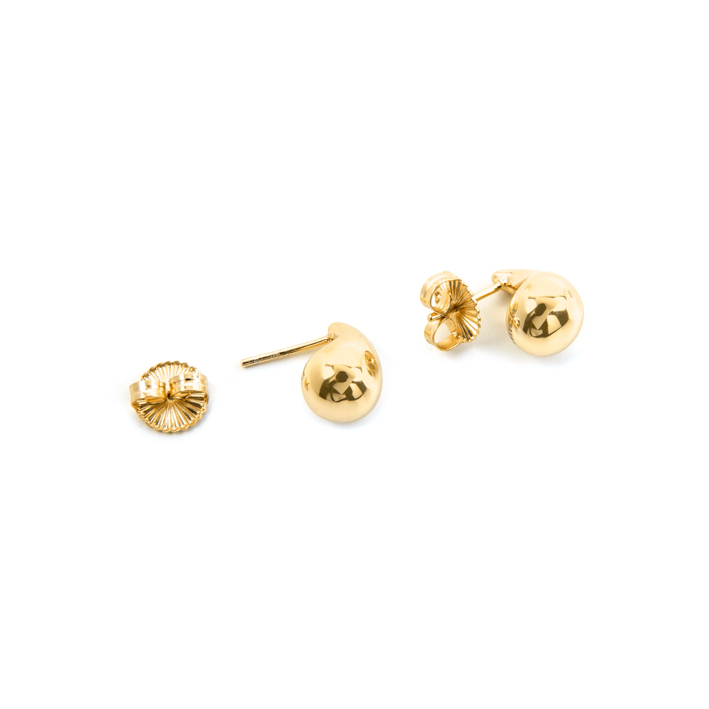 925 Sterling Silver and 18k Yellow Gold Finish Earrings - Goazar