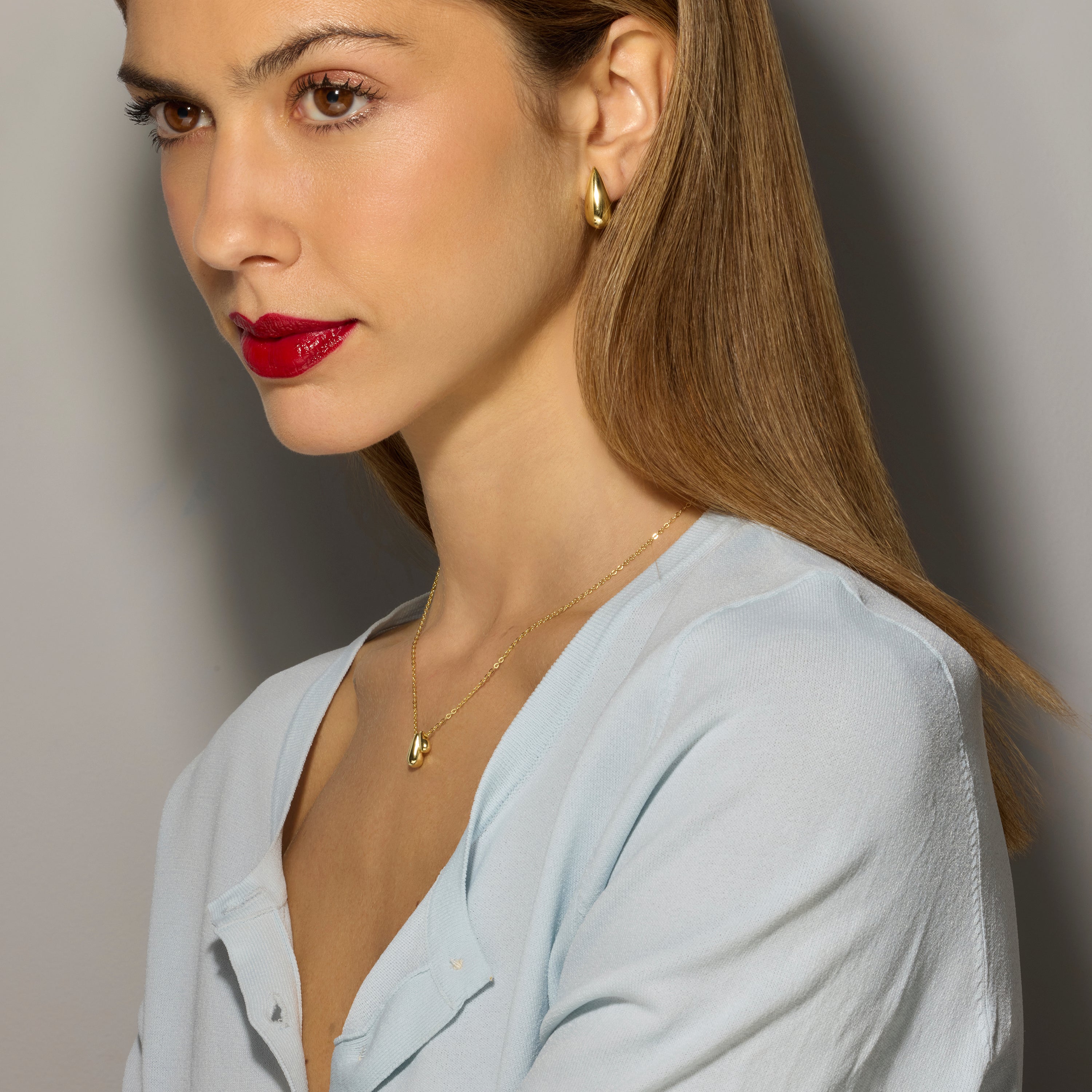 925 Sterling Silver and 18k Yellow Gold Finish Earrings - Goazar