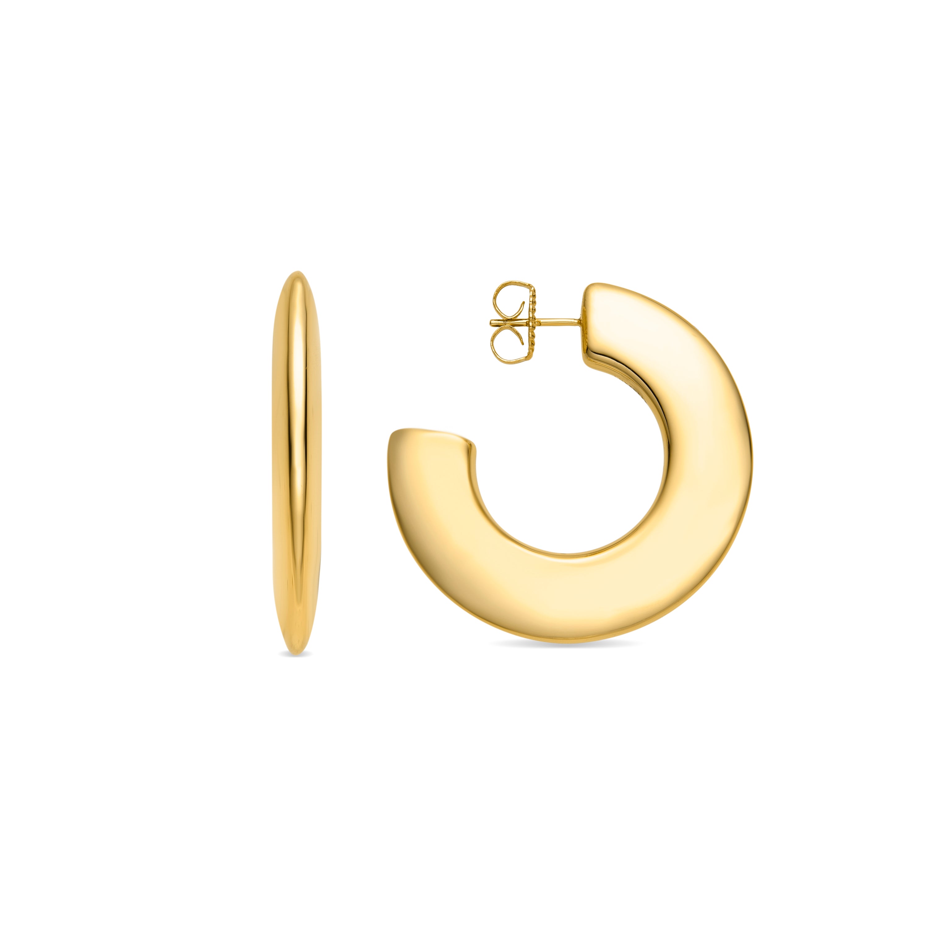 925 Sterling Silver Earrings with 18k Yellow Gold Finish - Likol