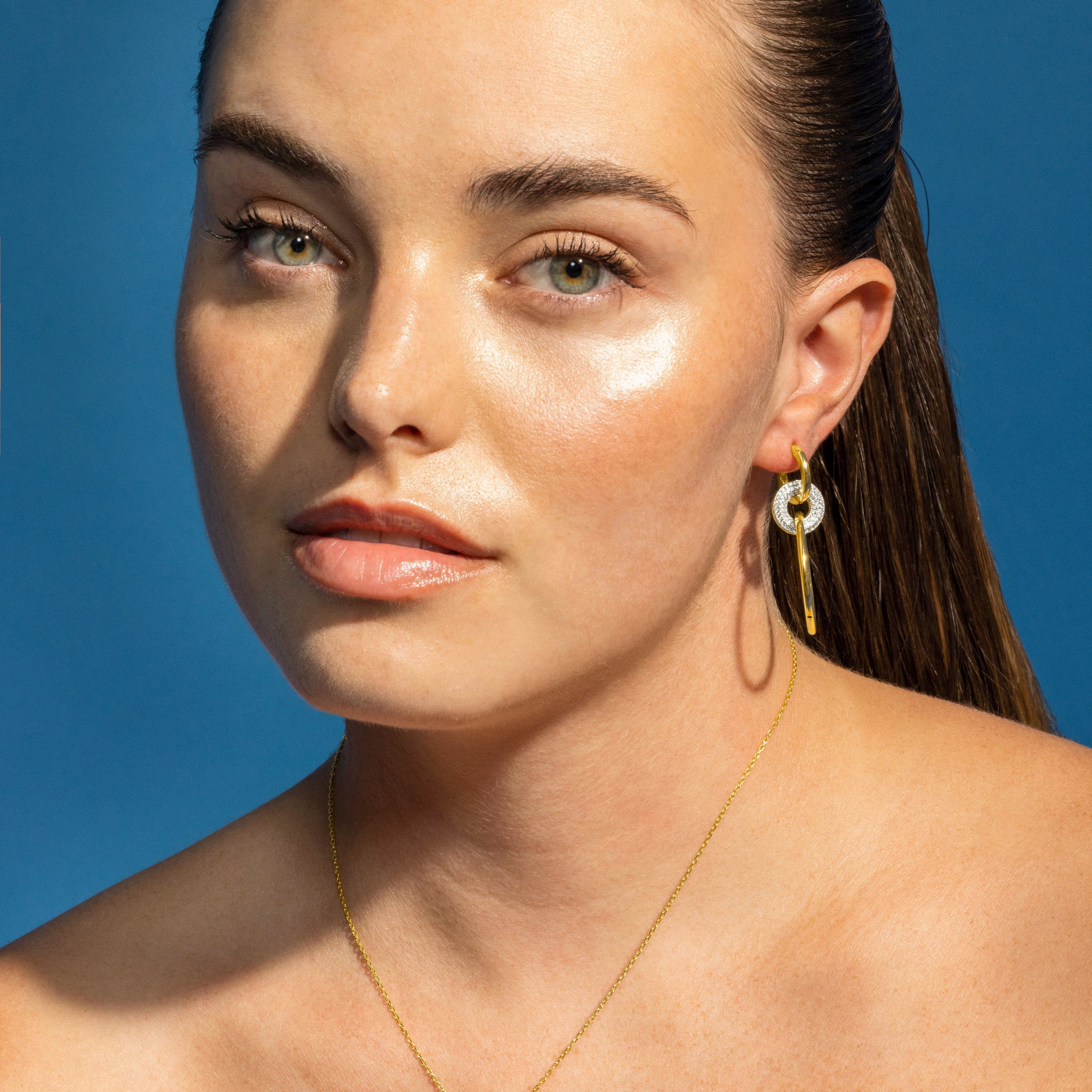 925 Sterling Silver and Brilliant Zirconia Earrings with Rhodium Finish - Wanty