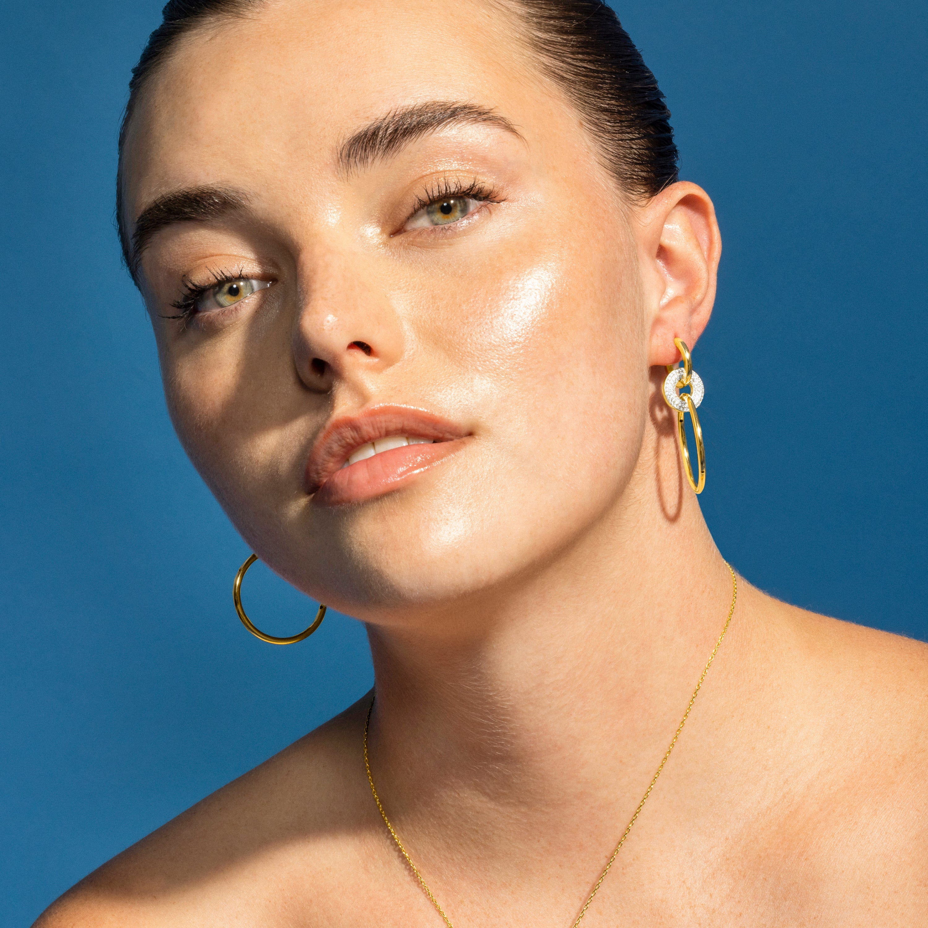 925 Sterling Silver and Brilliant Zirconia Earrings with Rhodium Finish - Wanty