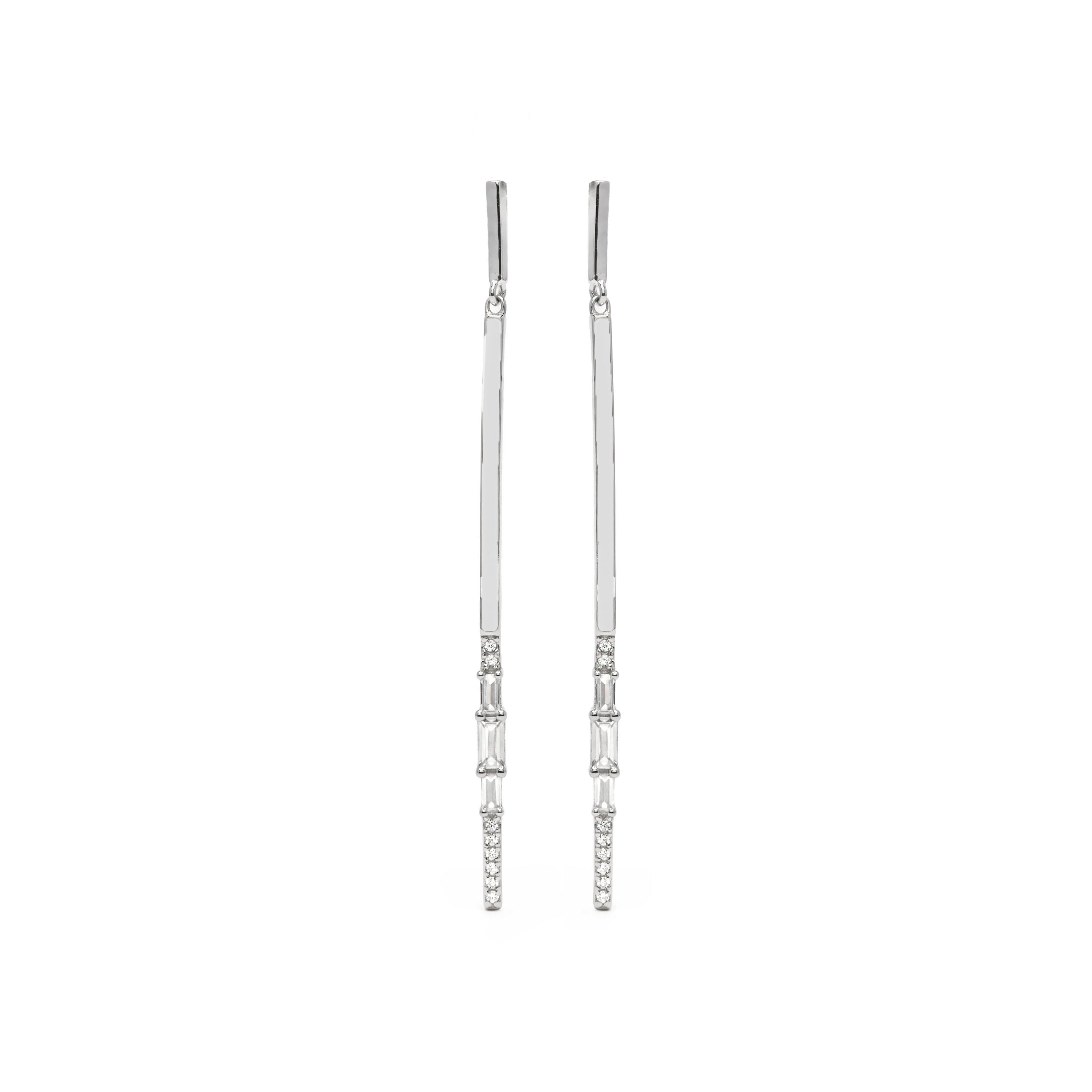 Sterling Silver 925 and Brilliant Zirconia Rhodium-Plated Earrings - Puca
