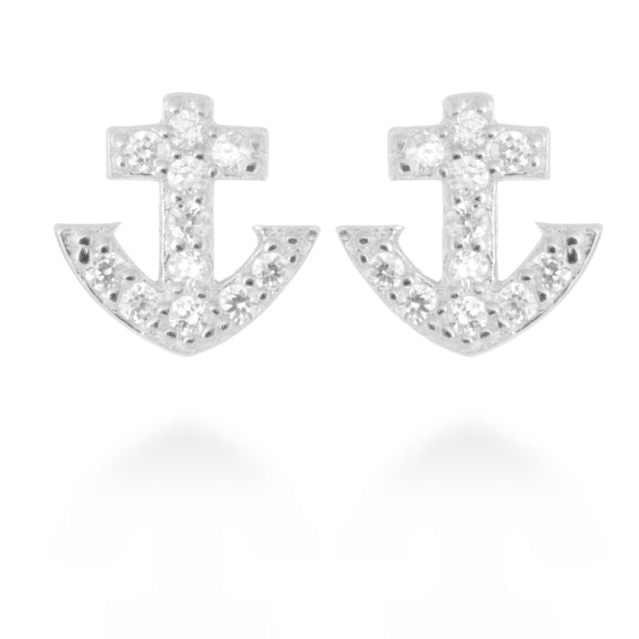925 Sterling Silver Earrings with Rhodium-Plated Brilliant Zirconia - Lehana