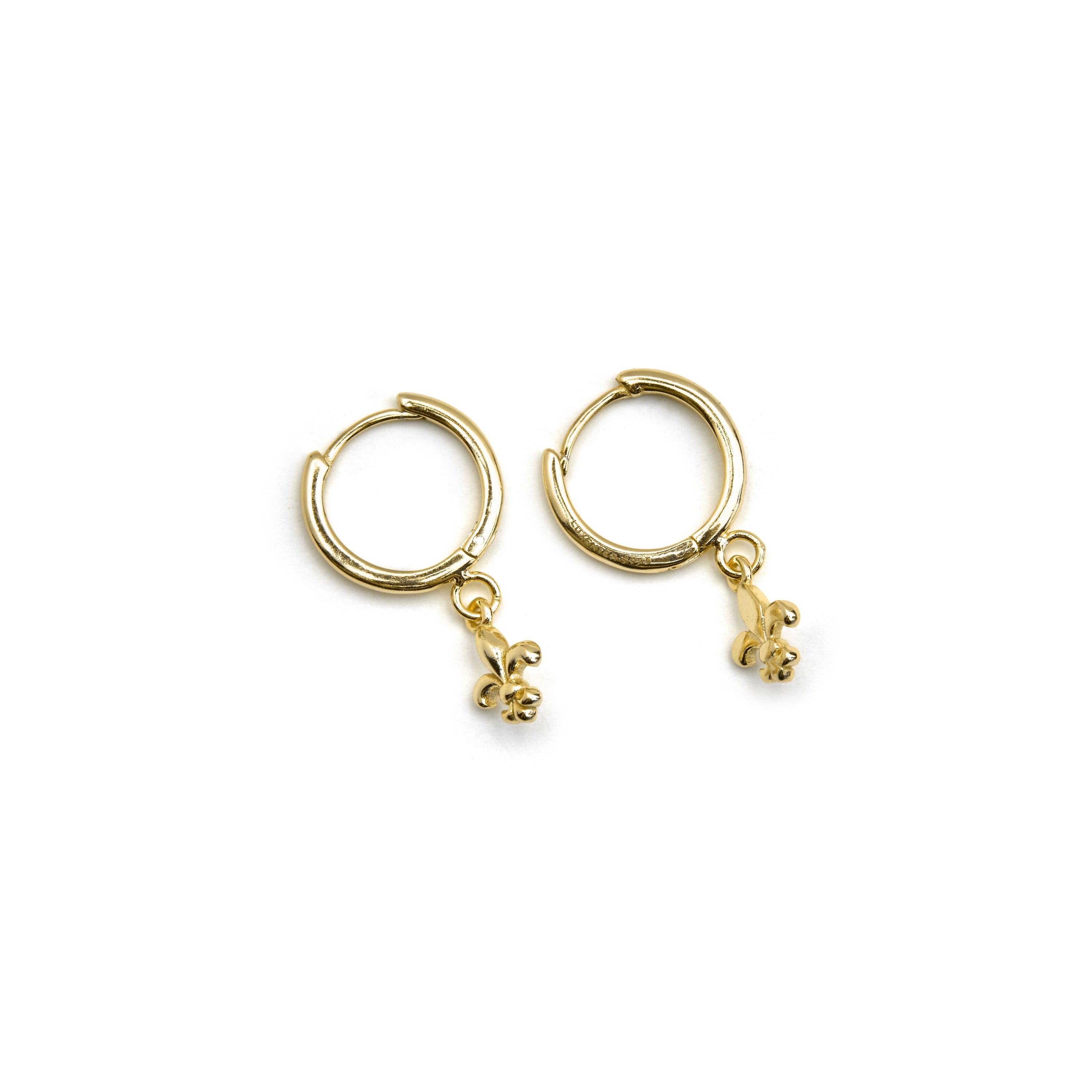 Pendientes de Plata de Ley 925 Acabado  Oro de 18K - Atlo