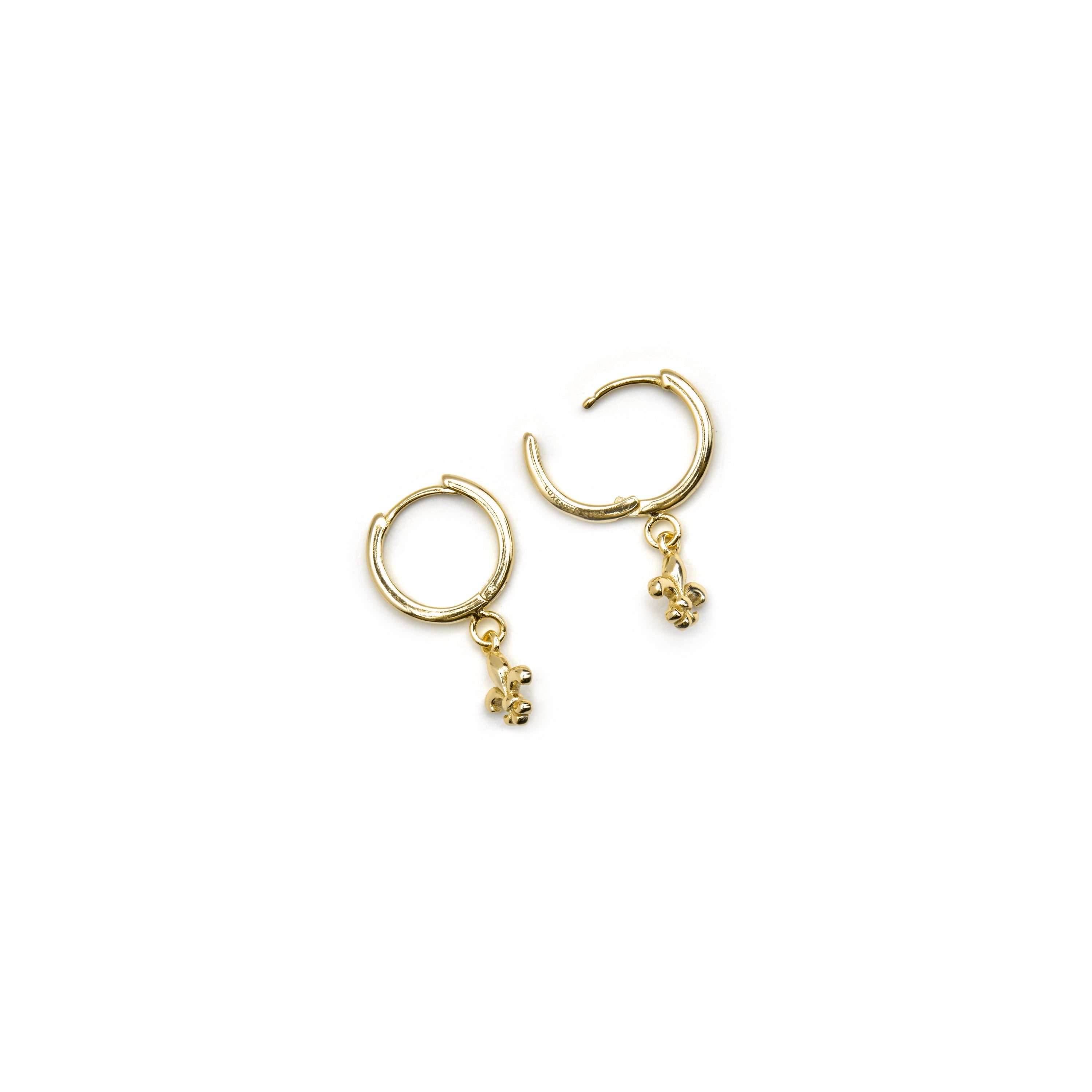 Pendientes de Plata de Ley 925 Acabado  Oro de 18K - Atlo