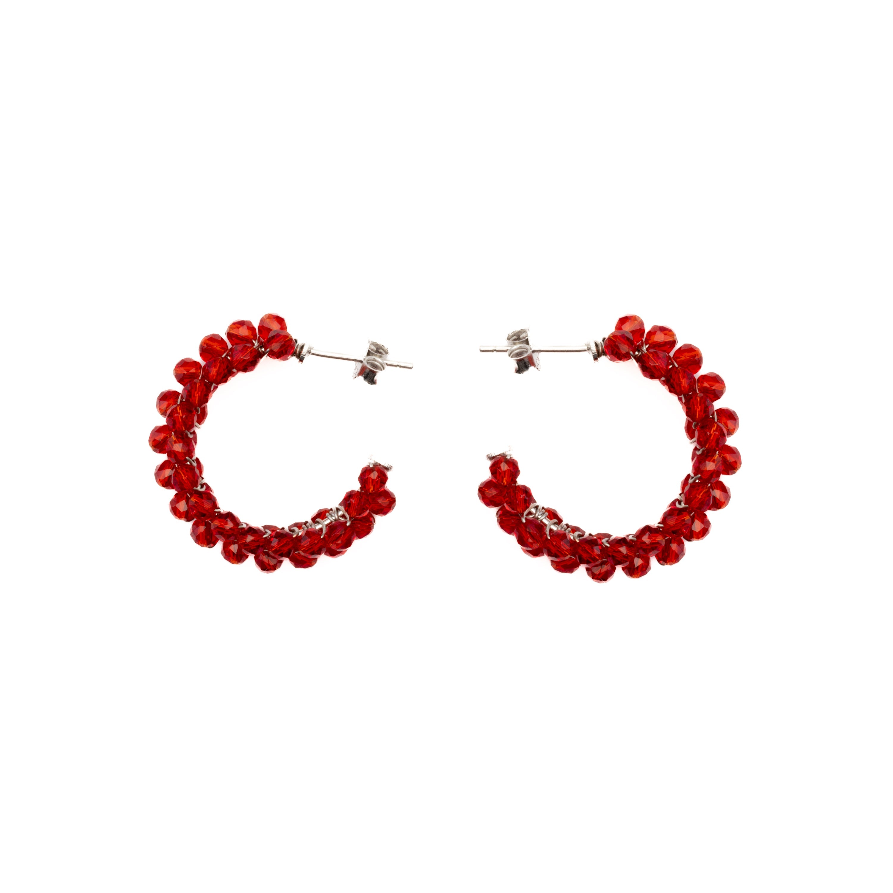 925 Sterling Silver and Green Hydrothermal Quartz Earrings with Rhodium Finish - Docta