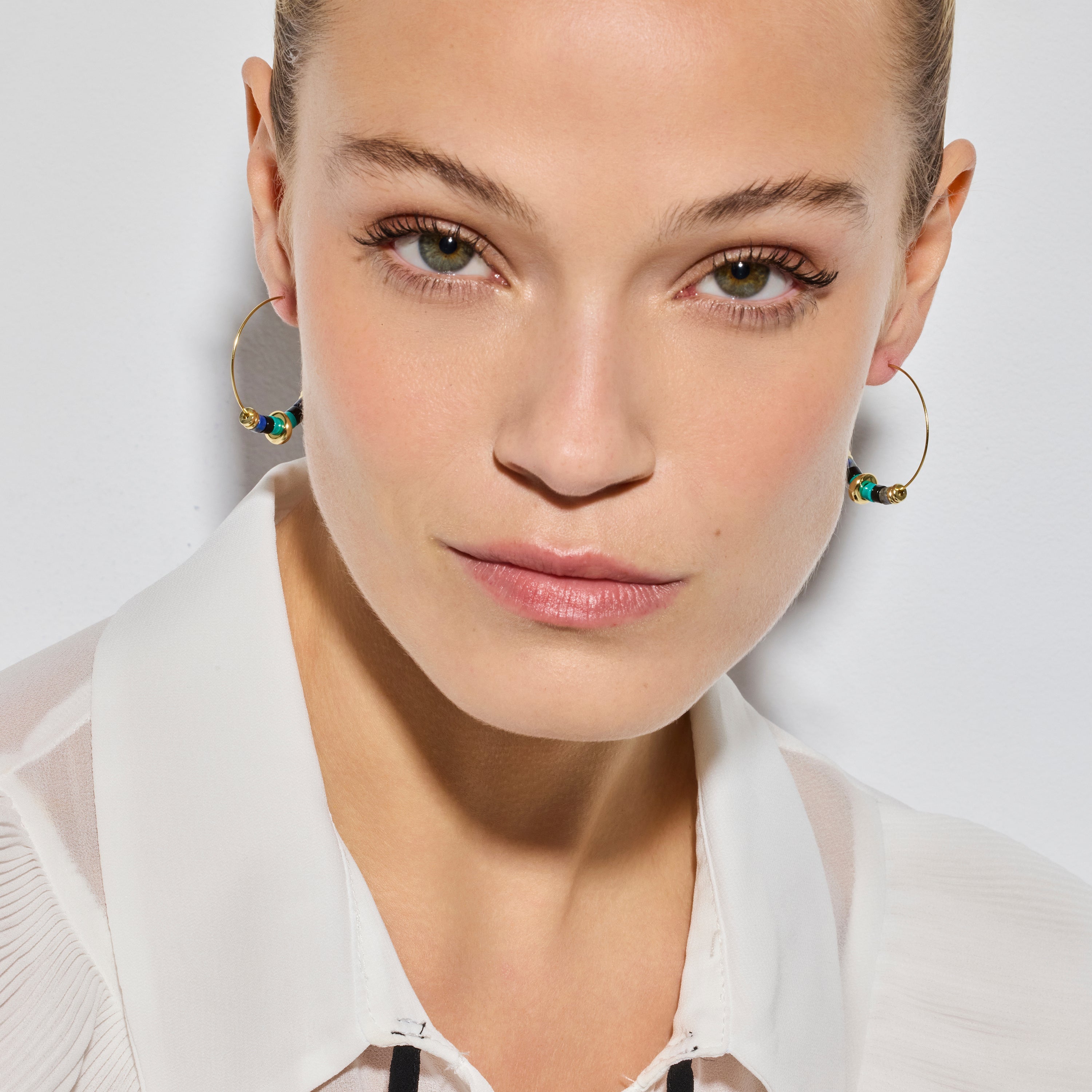 925 Sterling Silver and Malachite Earrings with 18k Yellow Gold Finish - Darkba