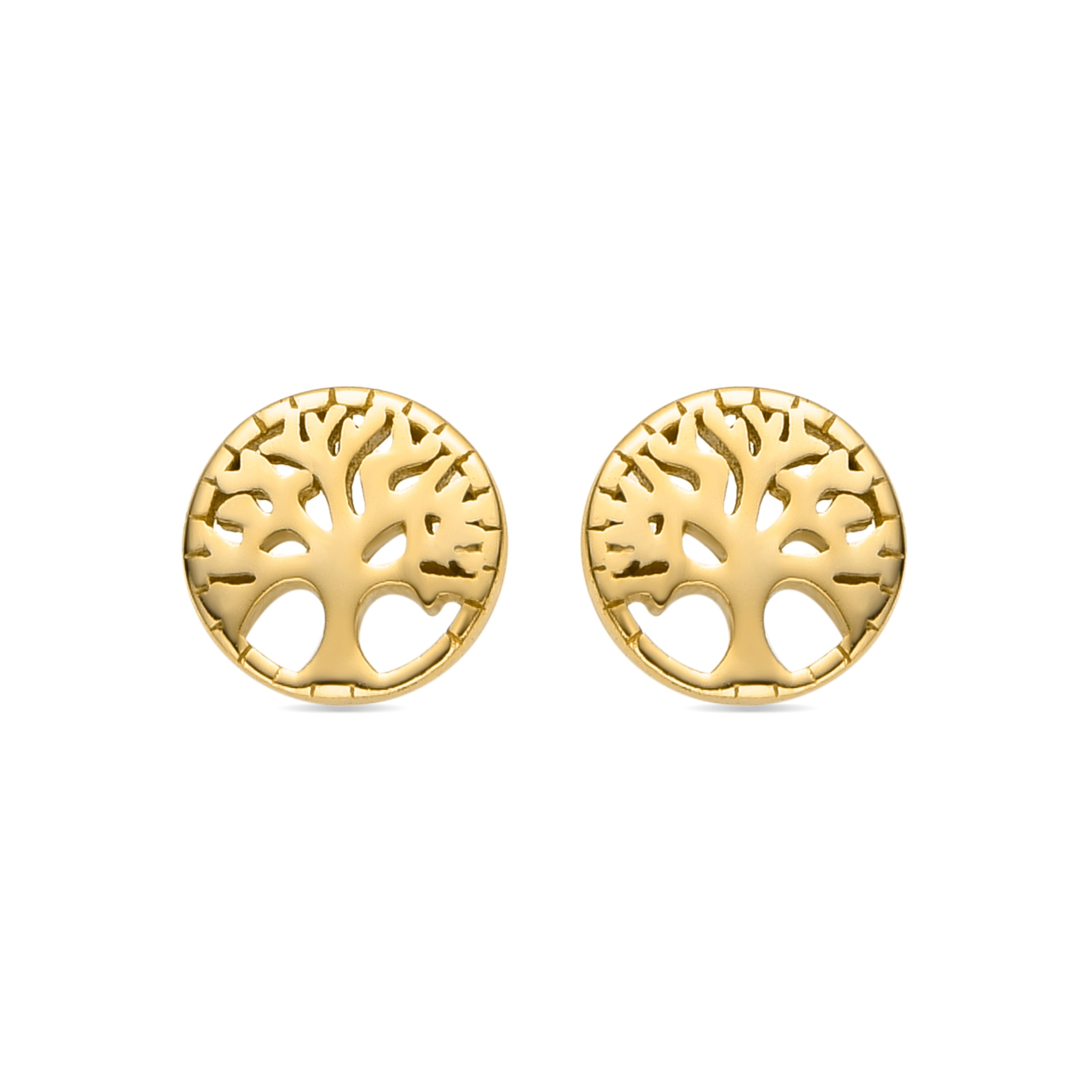 925 Sterling Silver Earrings with 18k Yellow Gold Finish - Tepai
