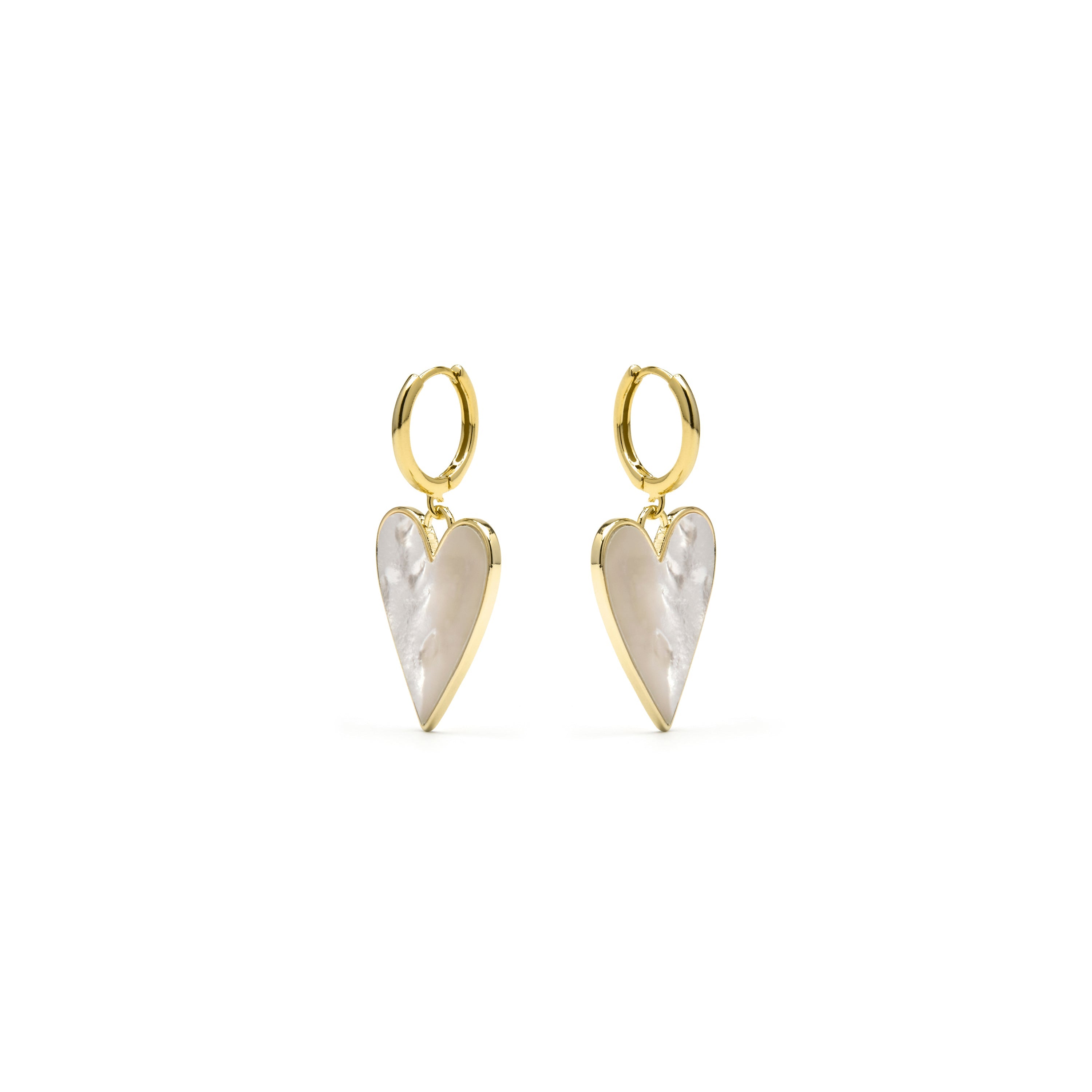 Brincos Akna em Prata 925 e Madrepérola Branca com acabamento em ouro amarelo 18k