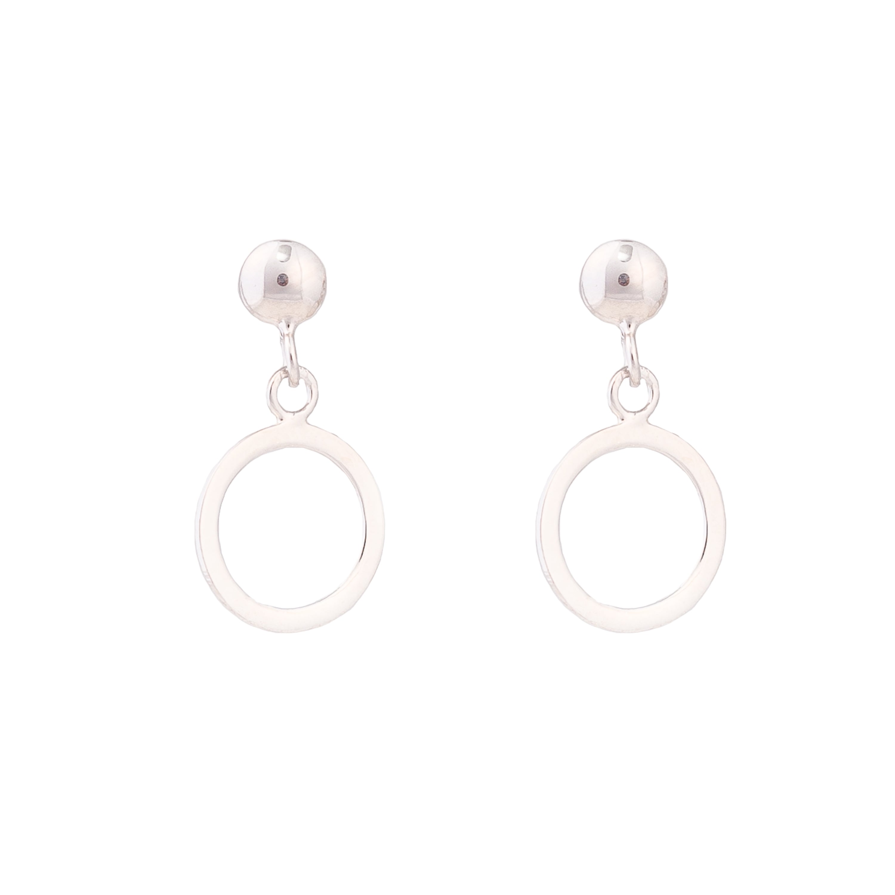 925 Sterling Silver Earrings with Rhodium Finish - Essential