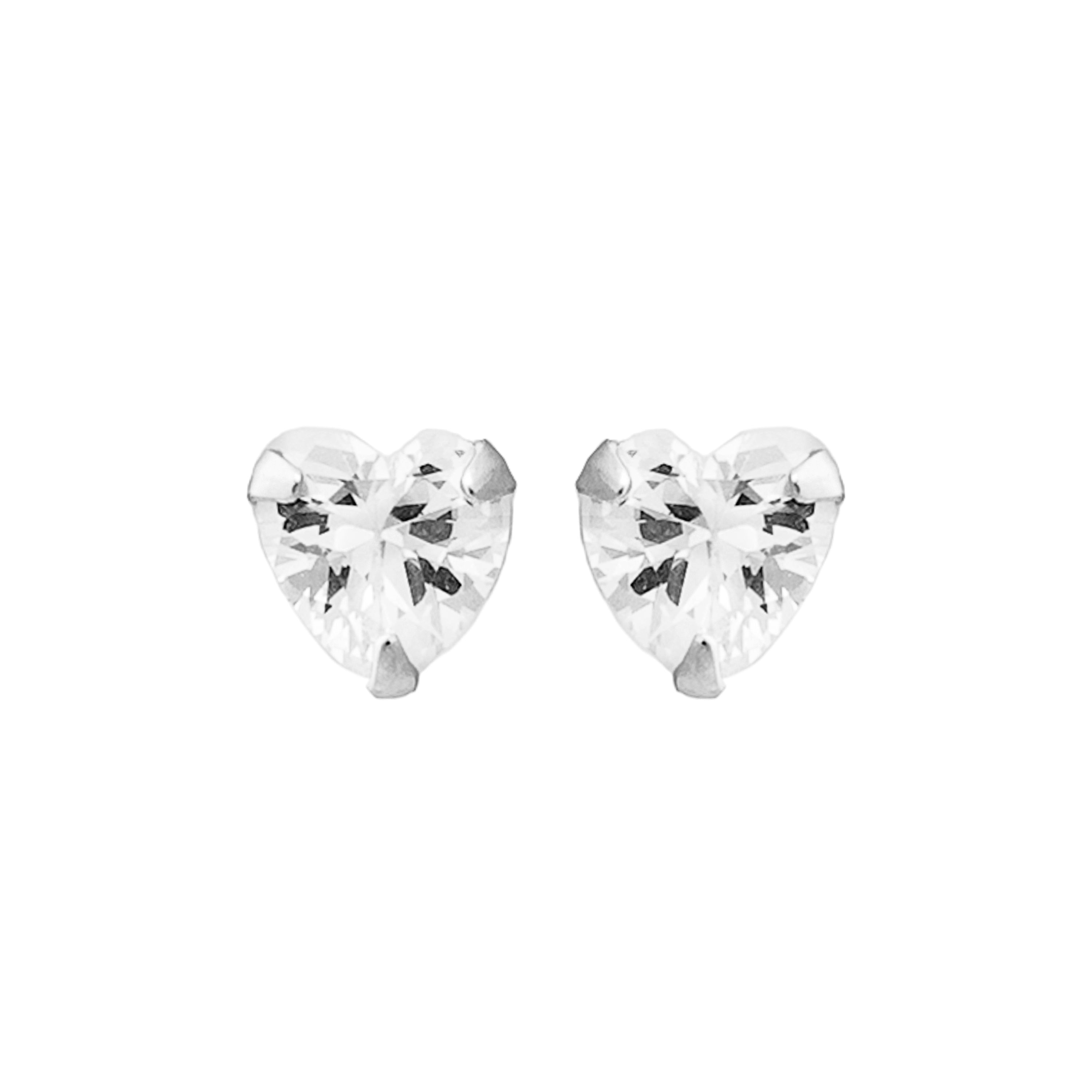 925 Sterling Silver Earrings with Rhodium-Plated Brilliant Zirconia - Essential