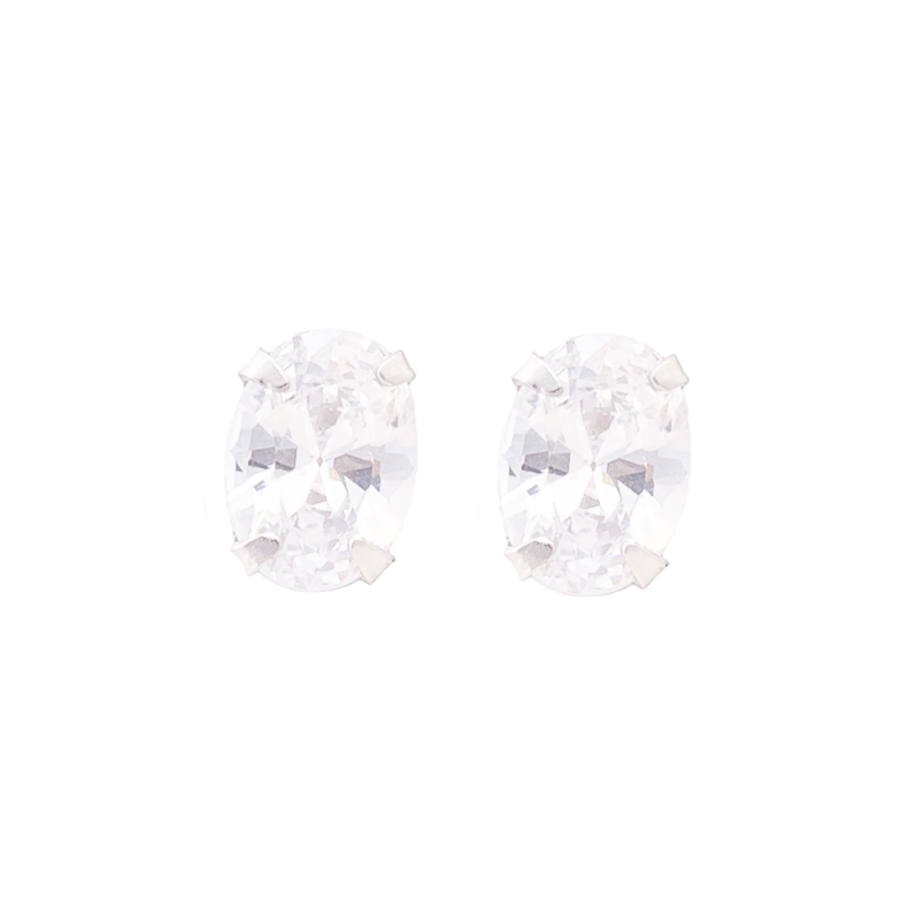 925 Sterling Silver Earrings with Rhodium-Plated Brilliant Zirconia - Essential