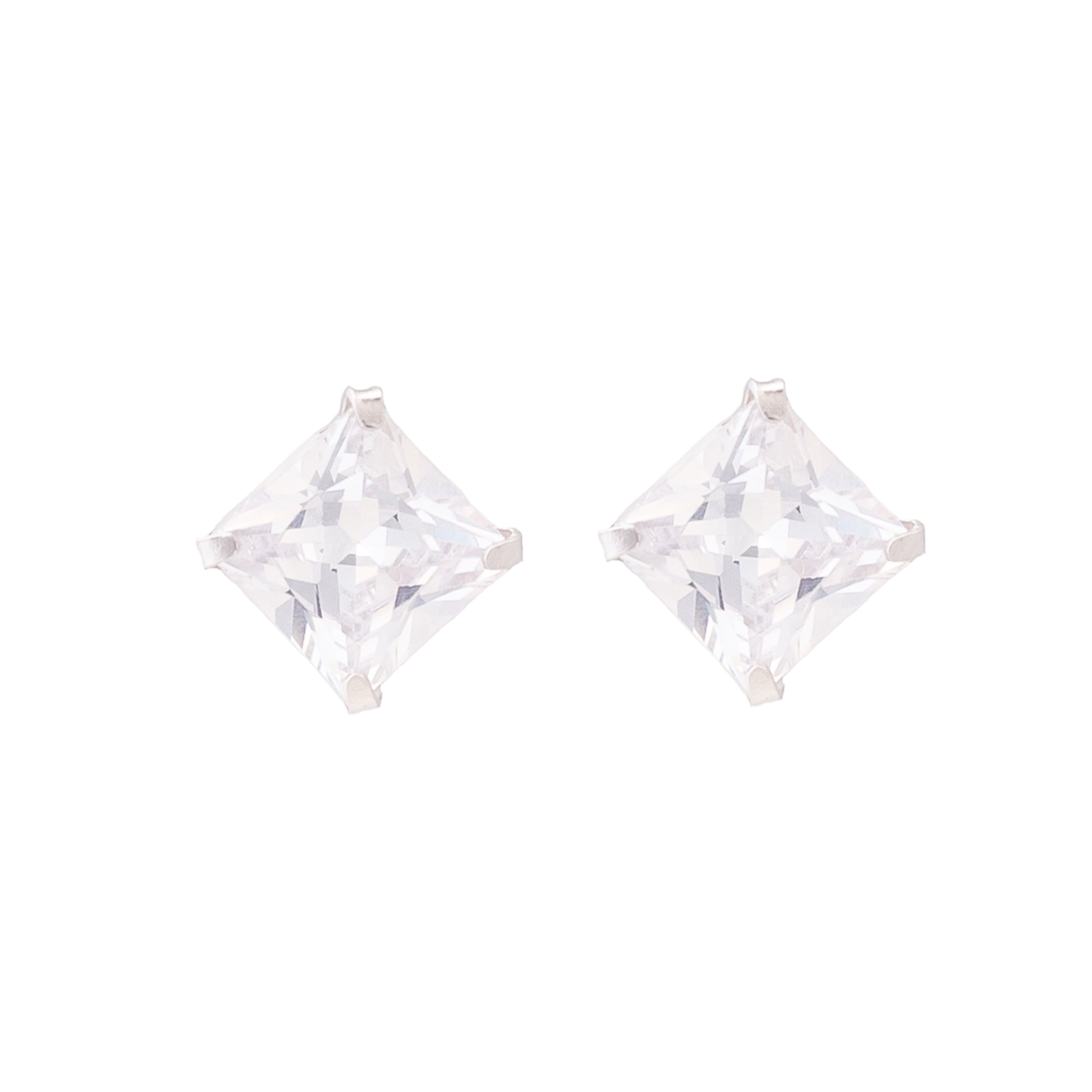 925 Sterling Silver Earrings with Rhodium-Plated Brilliant Zirconia - Essential