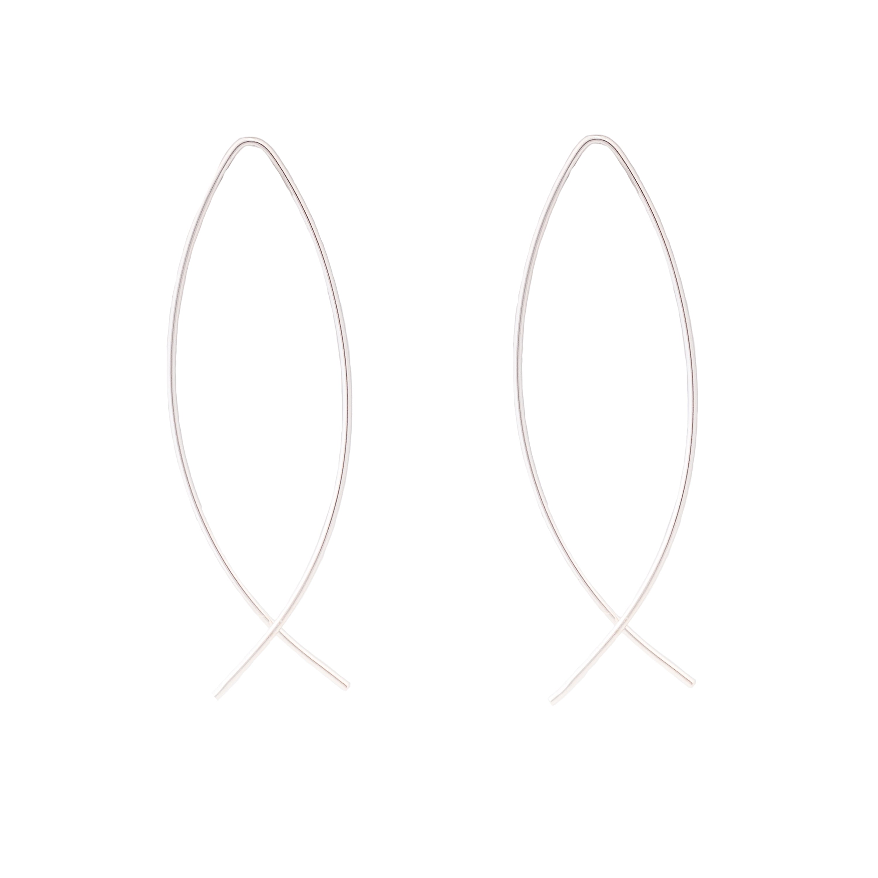 925 Sterling Silver Earrings with Rhodium Finish - Essential