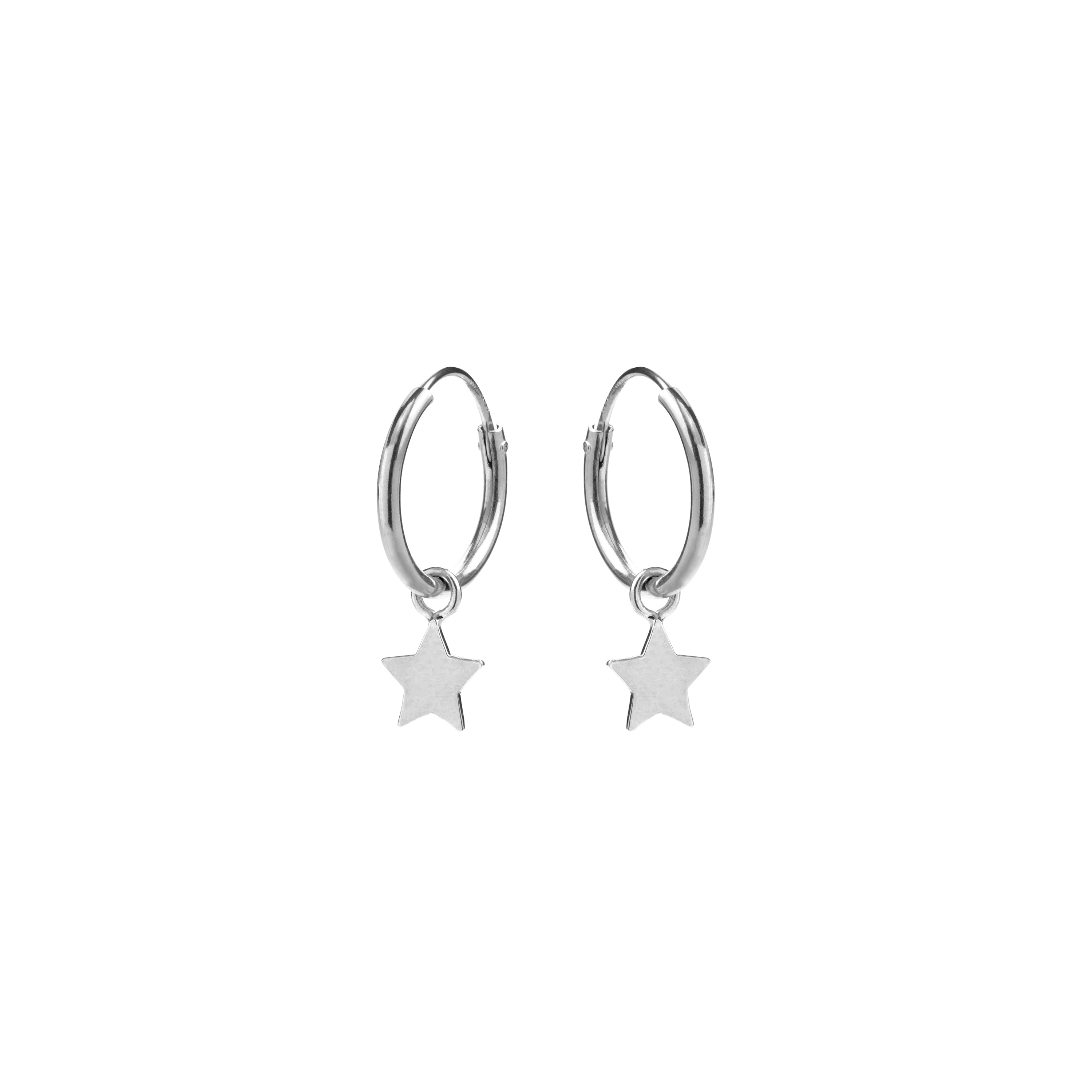 925 Sterling Silver Earrings with Rhodium Finish - Essential
