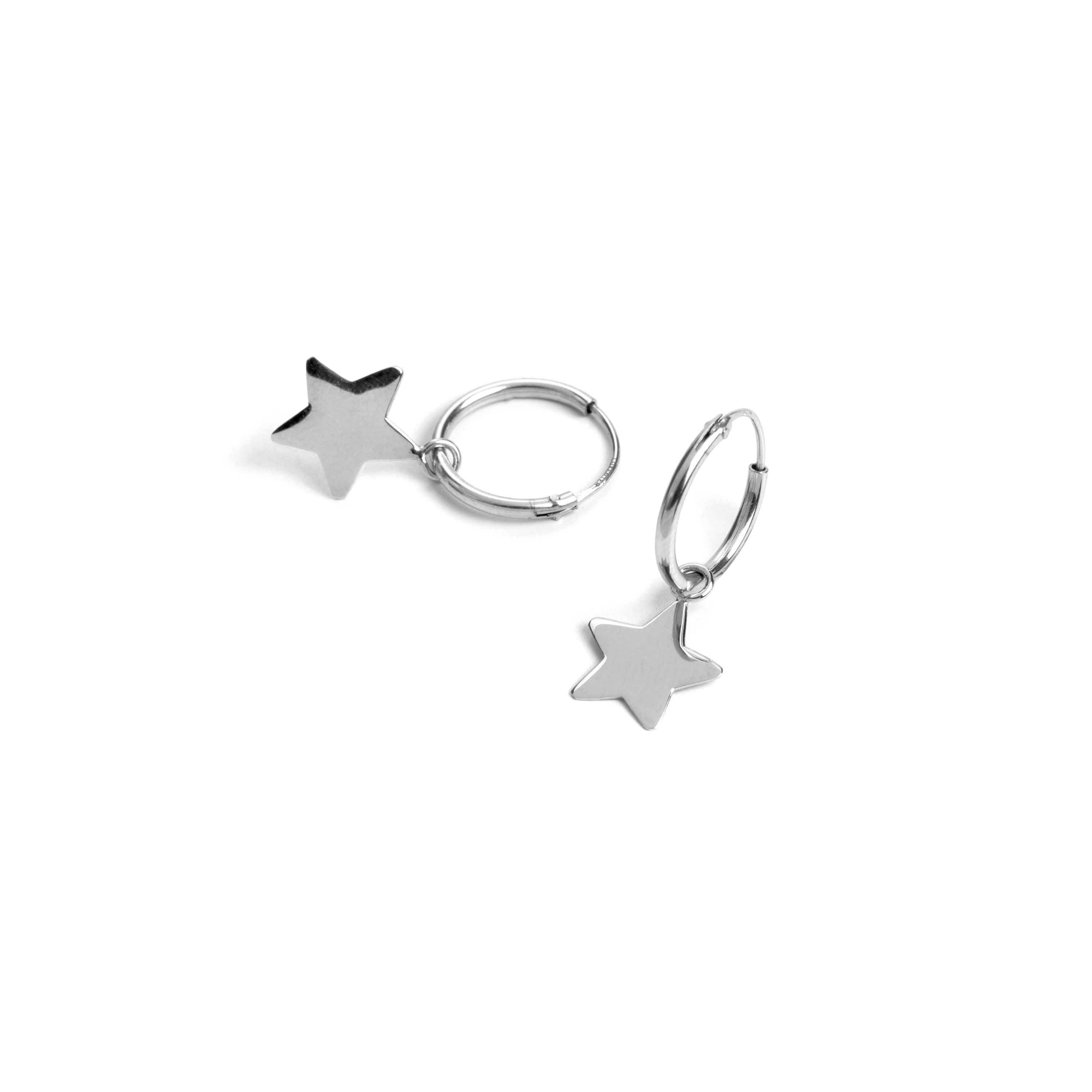 925 Sterling Silver Earrings with Rhodium Finish - Essential