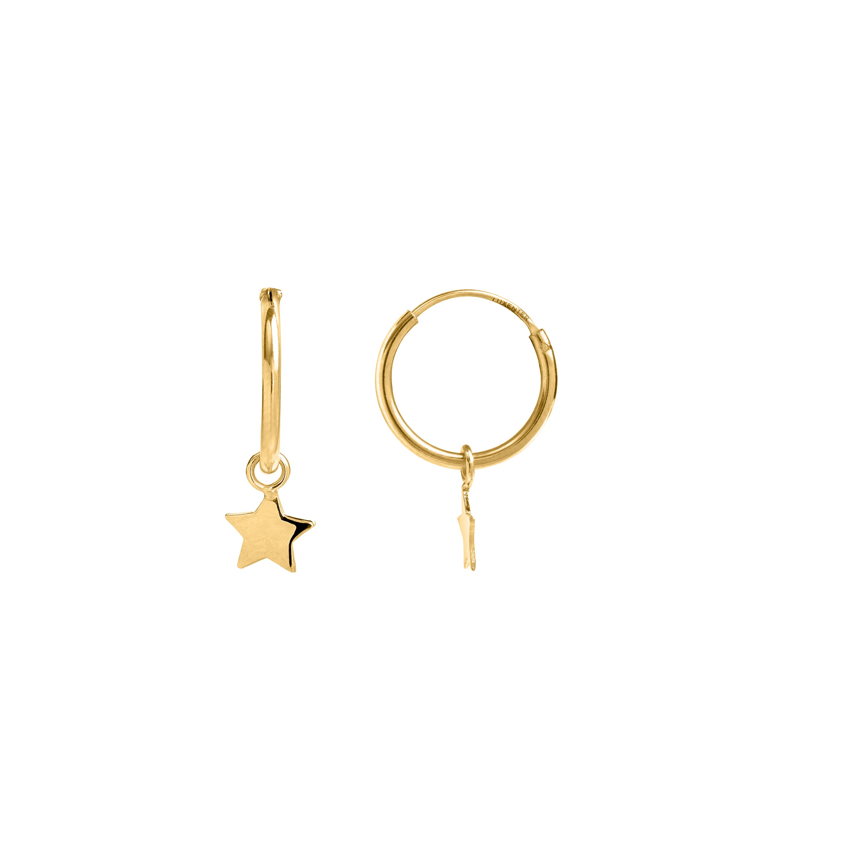 925 Sterling Silver Earrings with 18K Yellow Gold Finish - Essential