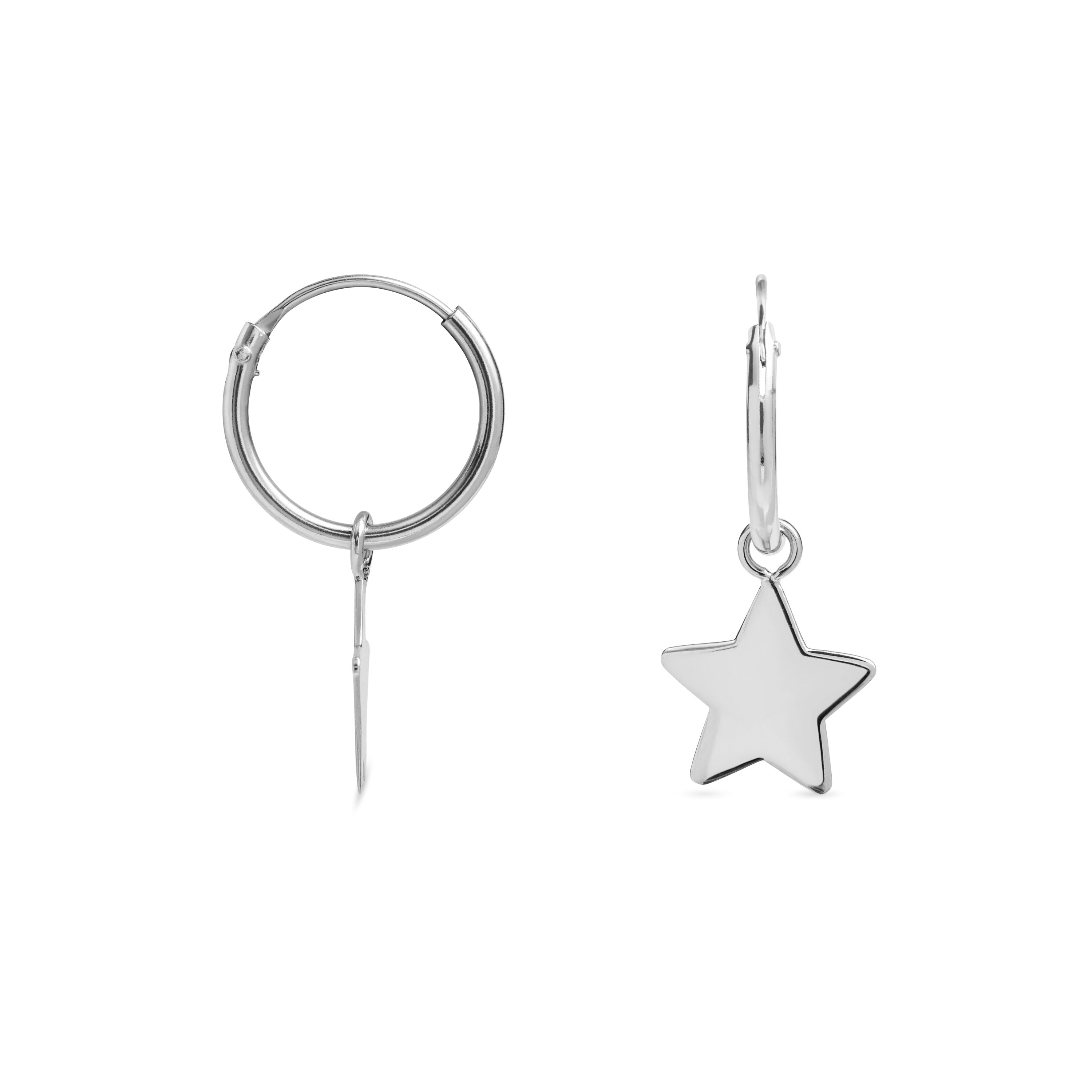 925 Sterling Silver Earrings with Rhodium Finish - Essential