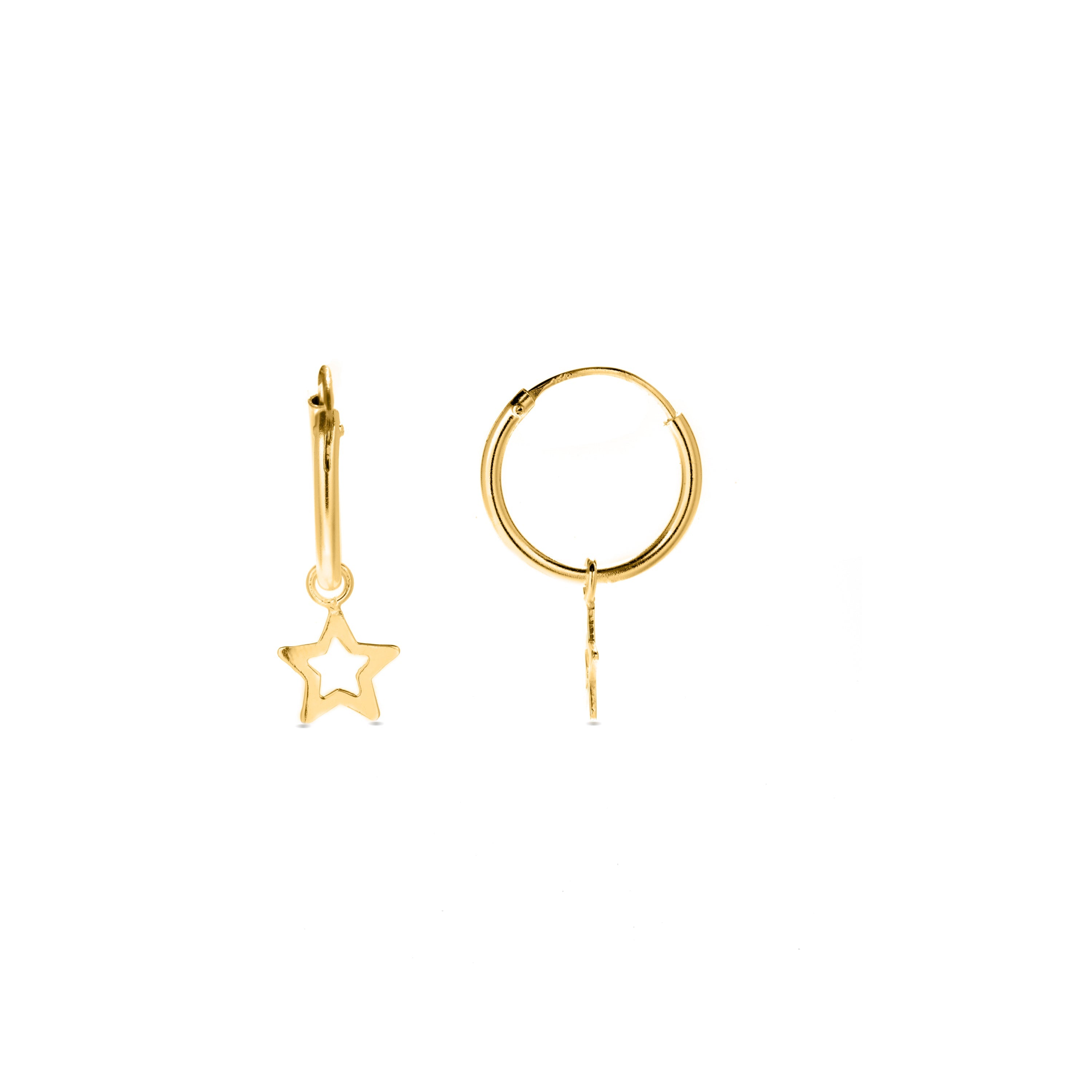 925 Sterling Silver Earrings with 18K Yellow Gold Finish - Essential