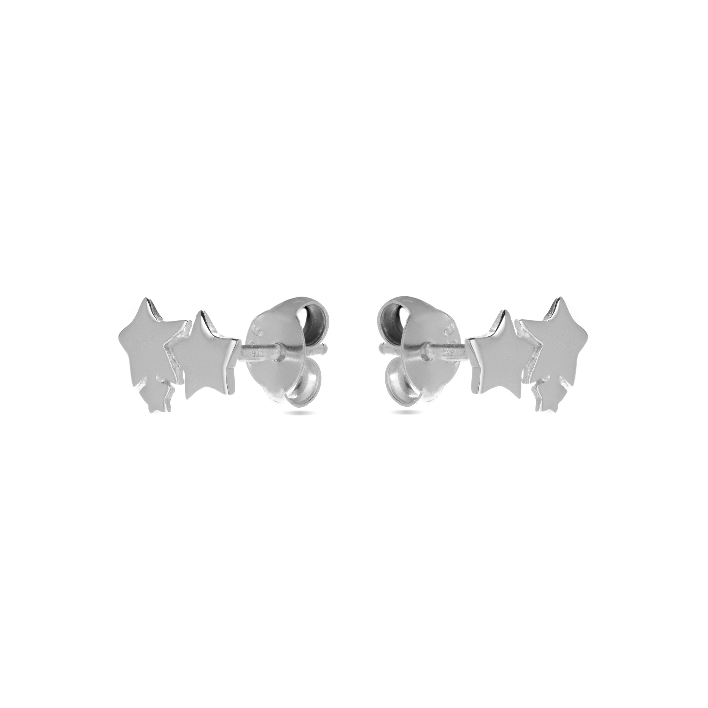925 Sterling Silver Earrings with Rhodium Finish - Essential