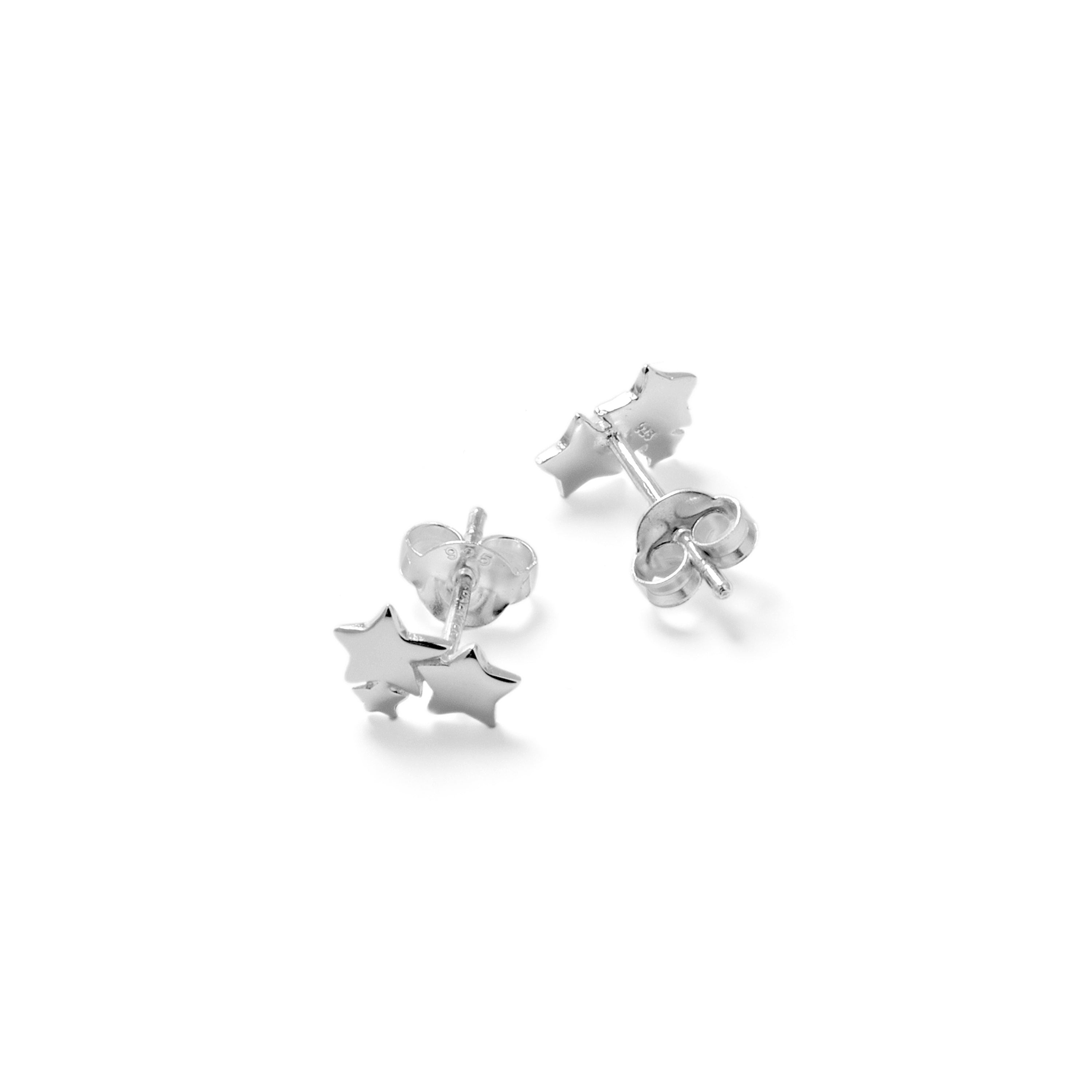 925 Sterling Silver Earrings with Rhodium Finish - Essential