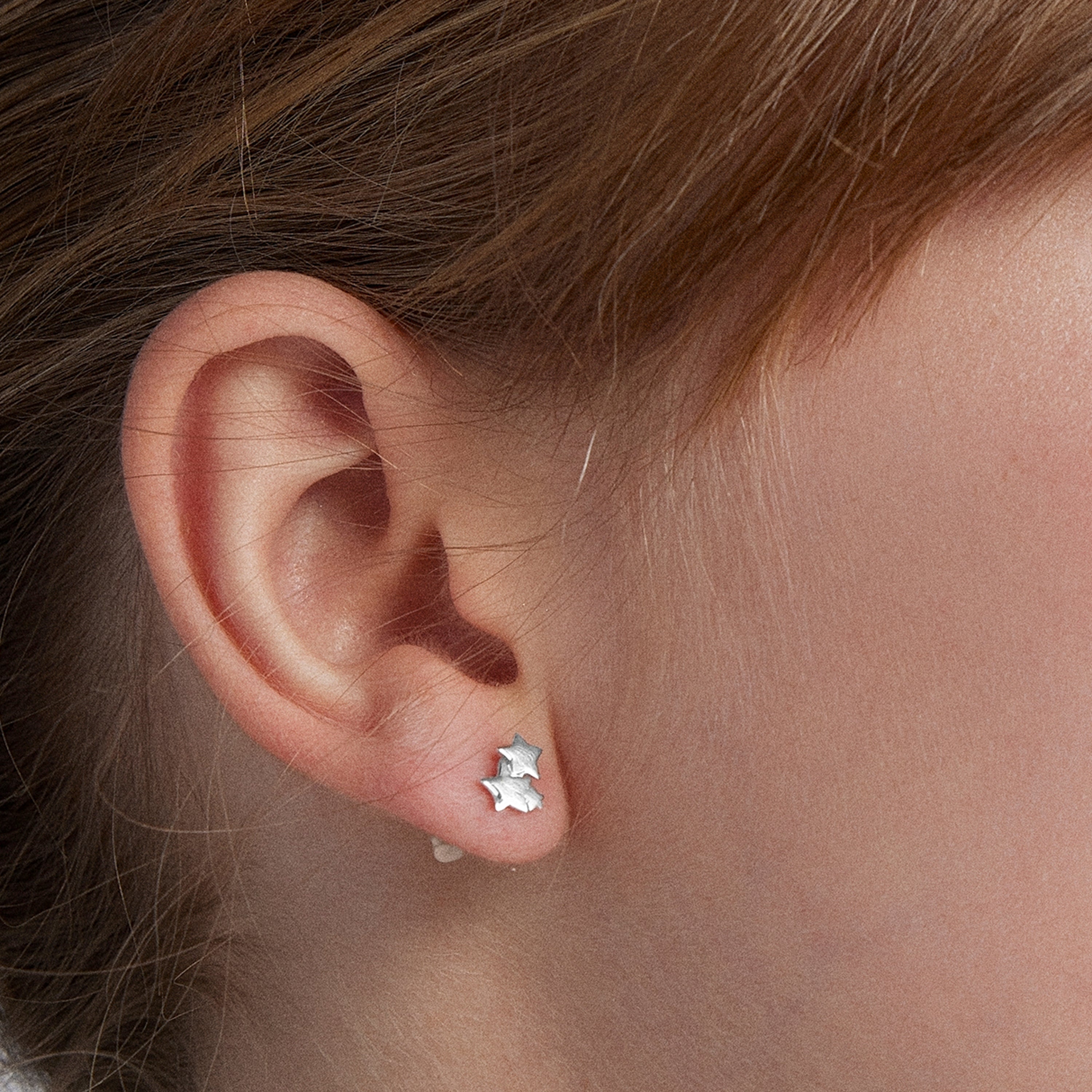 925 Sterling Silver Earrings with Rhodium Finish - Essential