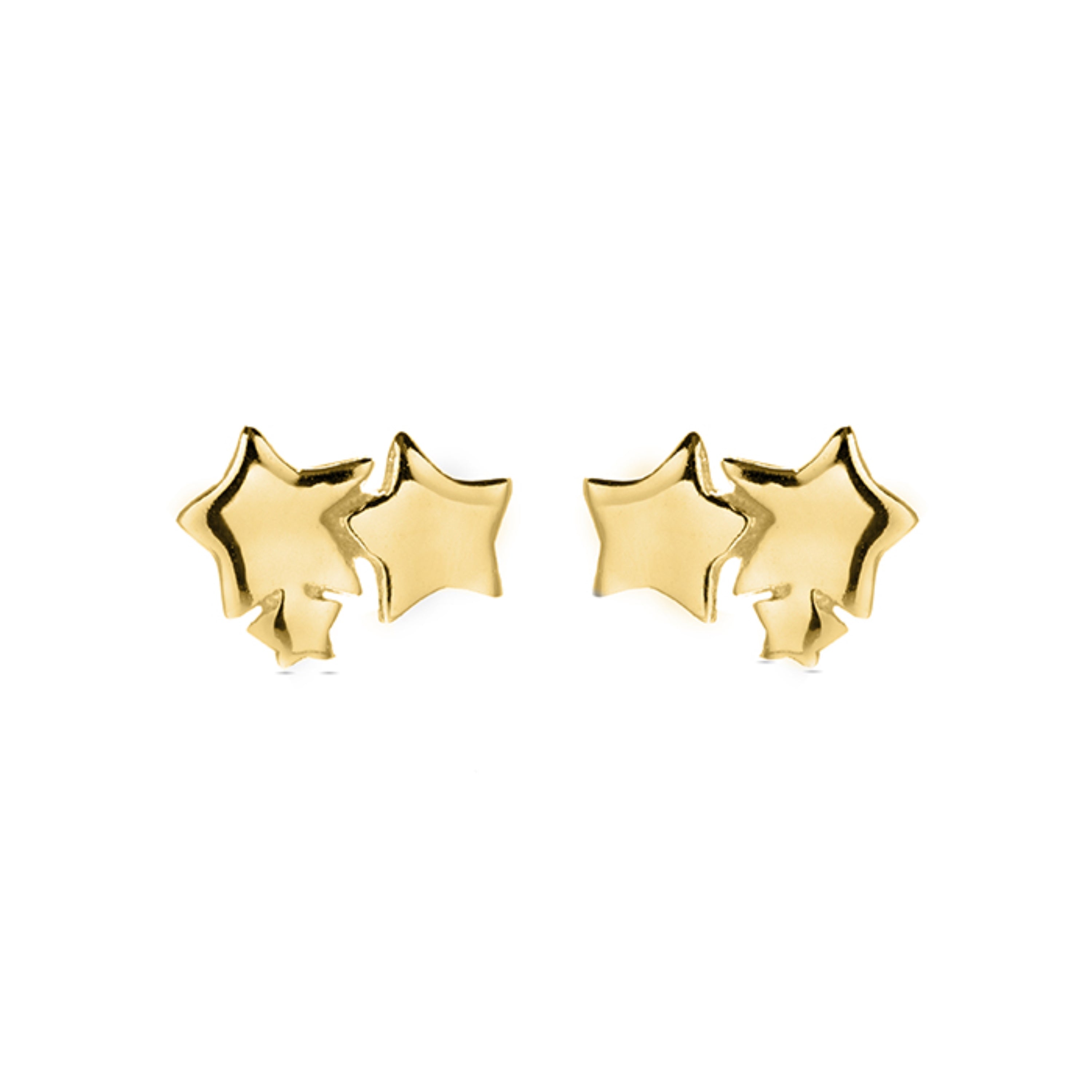 925 Sterling Silver Earrings with 18K Yellow Gold Finish - Essential
