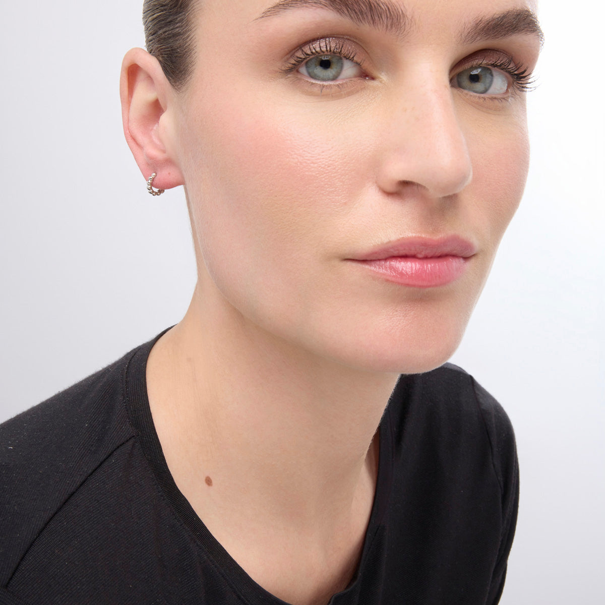 925 Sterling Silver Earrings with Rhodium Finish - Ledis