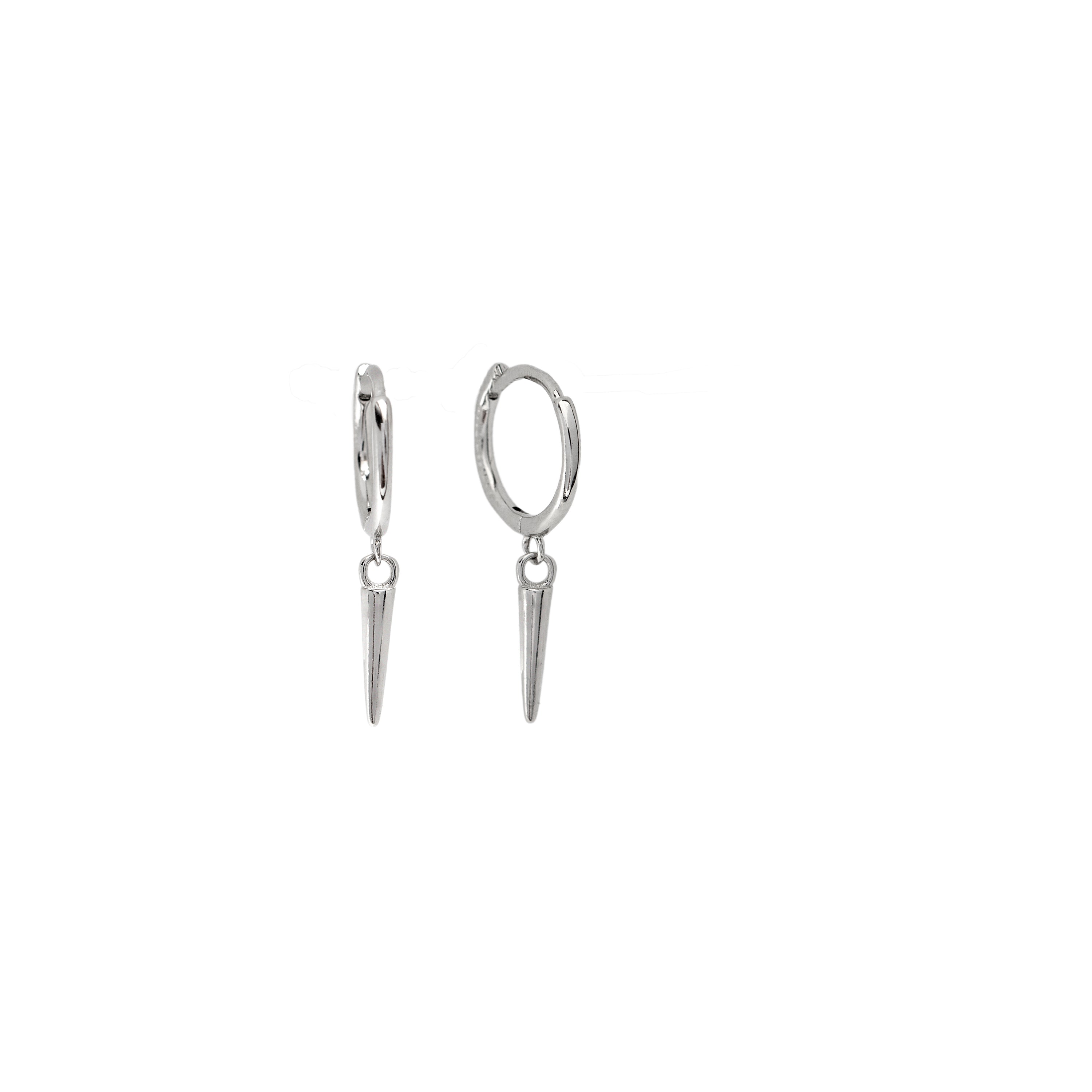 925 Sterling Silver Earrings with Rhodium Finish - Lisad