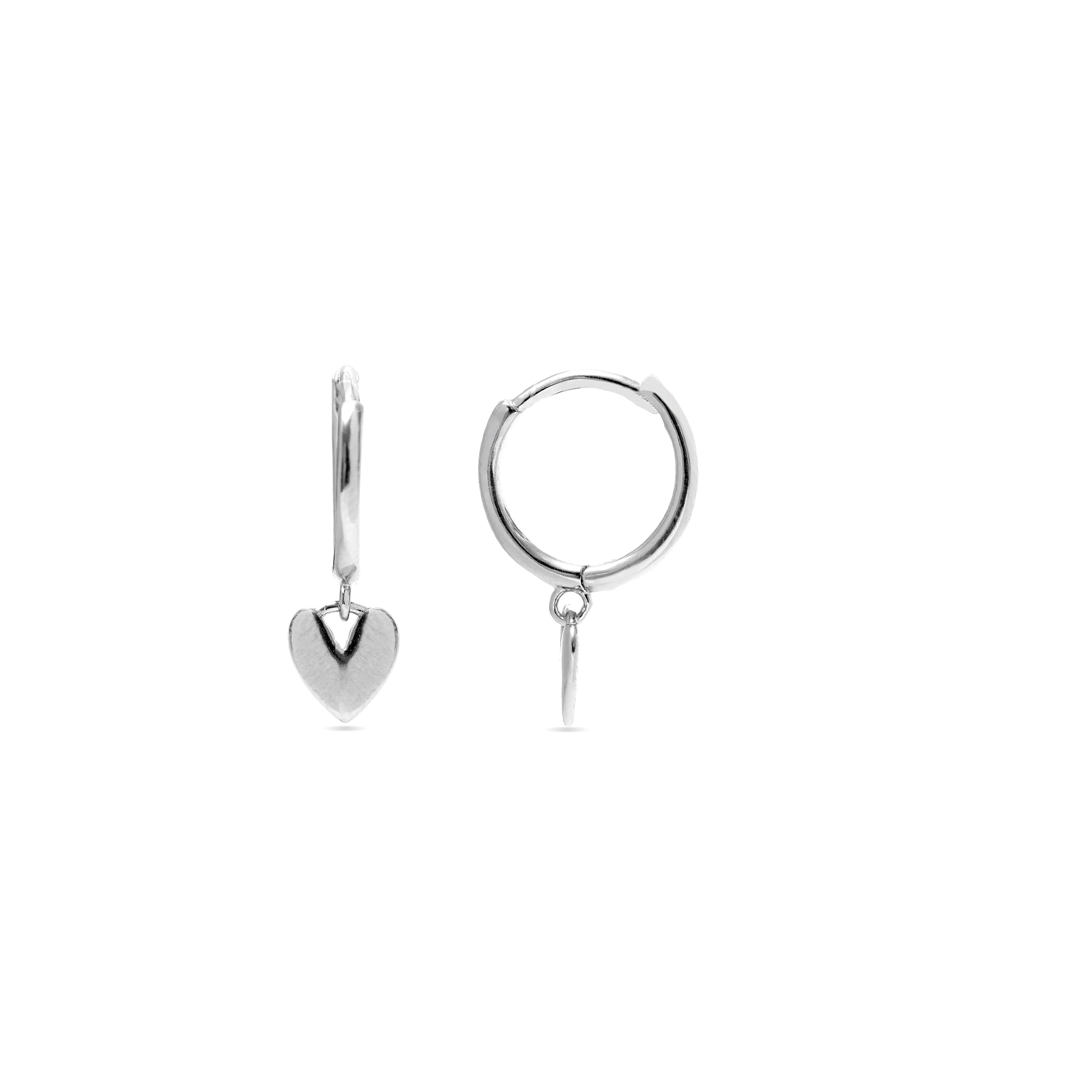 925 Sterling Silver Earrings with Rhodium Finish - Kimlik