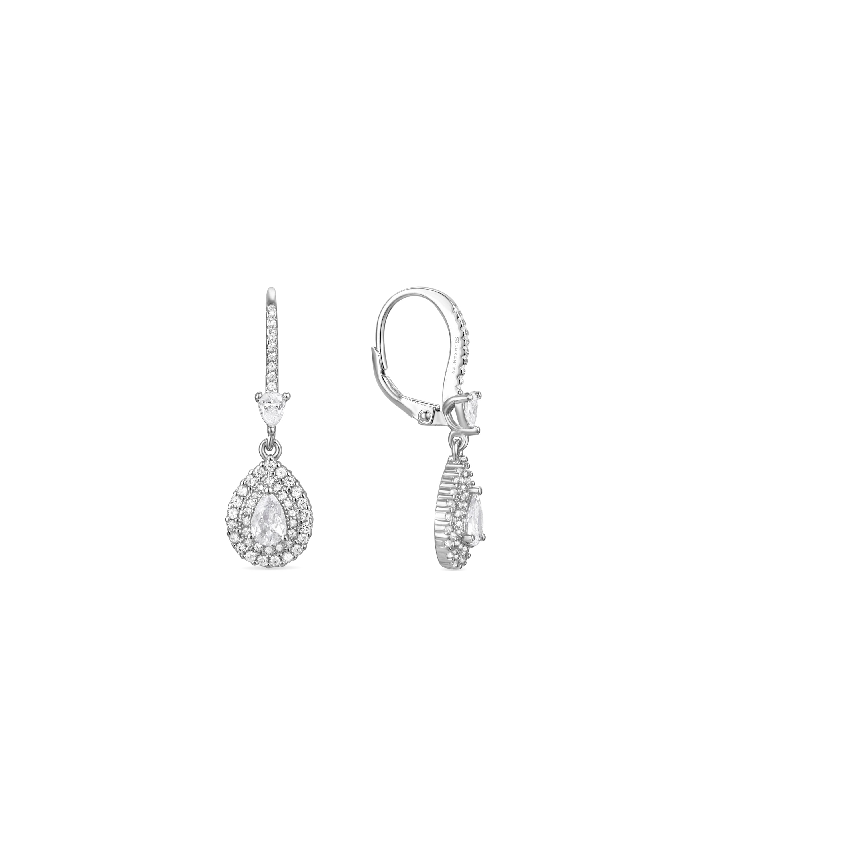 Pendientes de Plata de Ley 925 con Circonita Brillante acabados en rodio - Shiyi