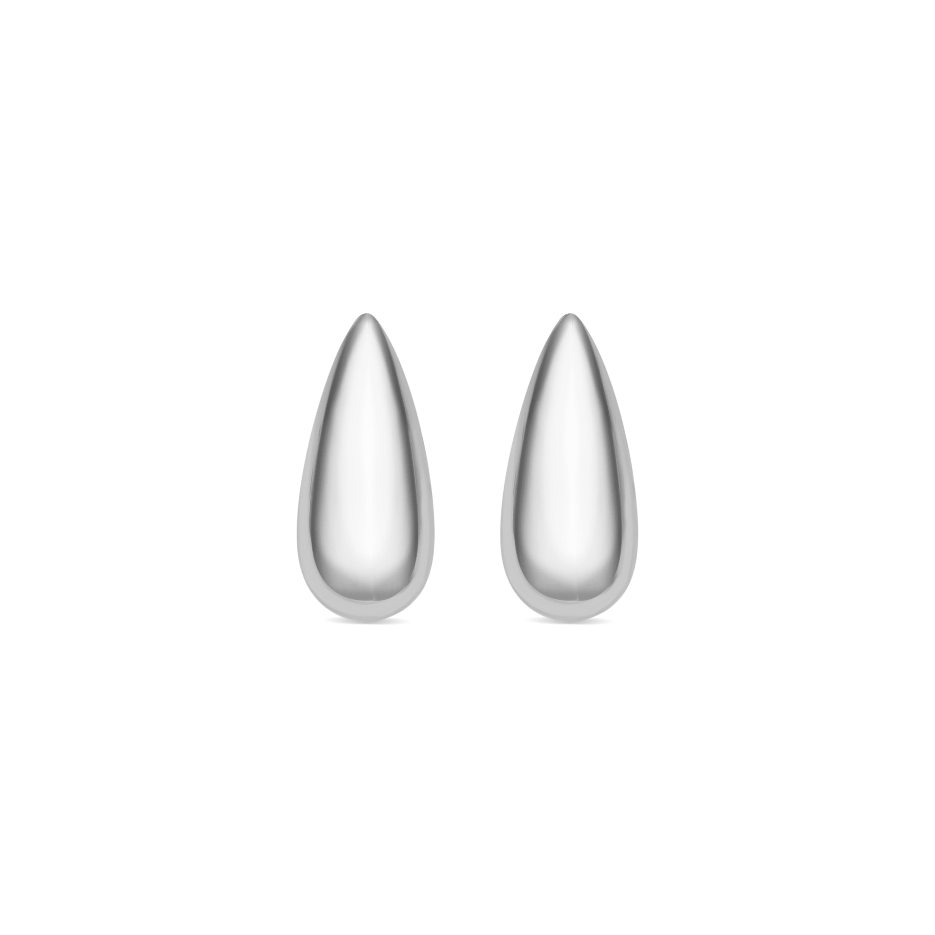 925 Sterling Silver Earrings with Rhodium Finish - Leofra