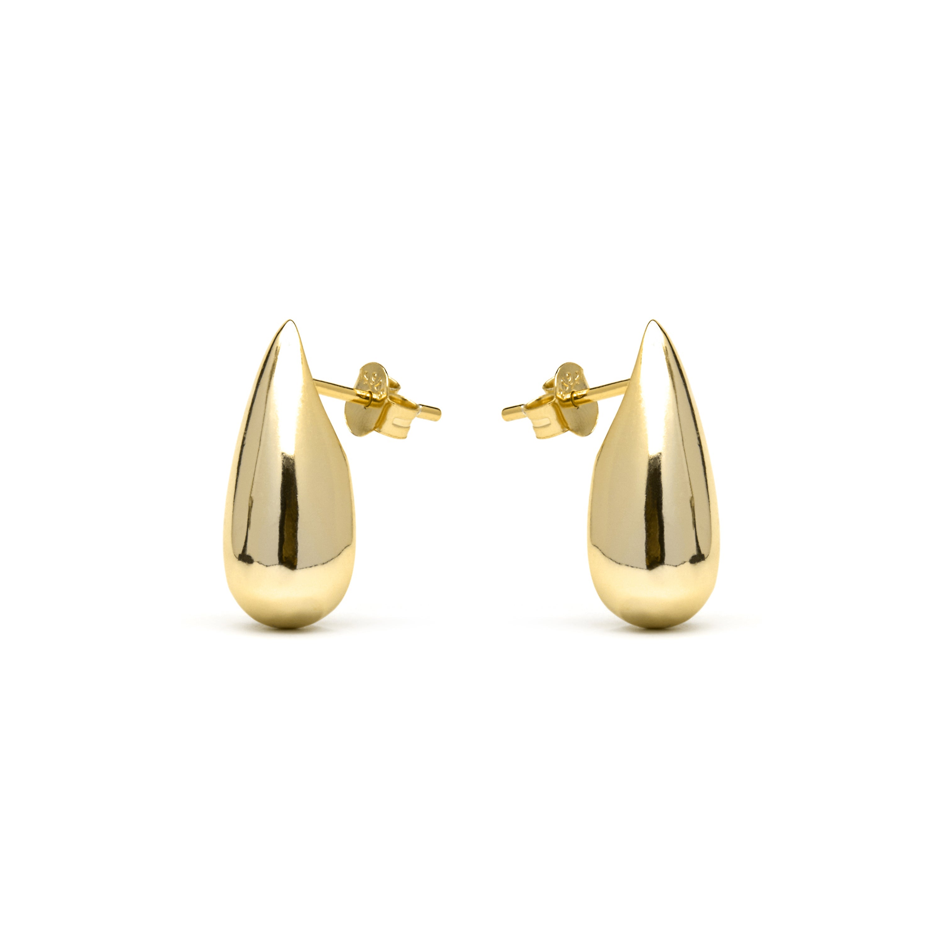 Pendientes de Plata de Ley 925 acabado oro amarillo de 18k - Leofra